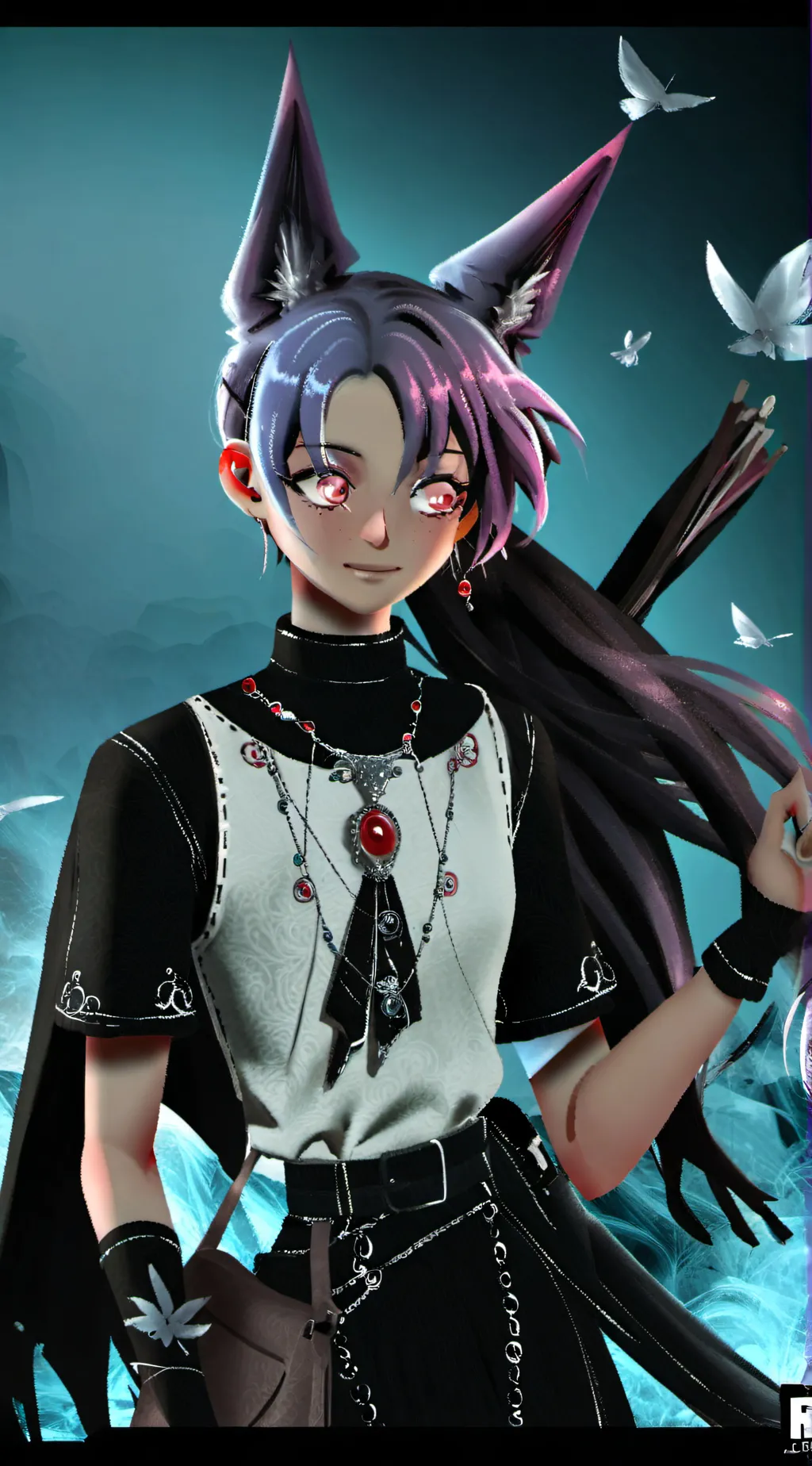 ai character: violet x cole background