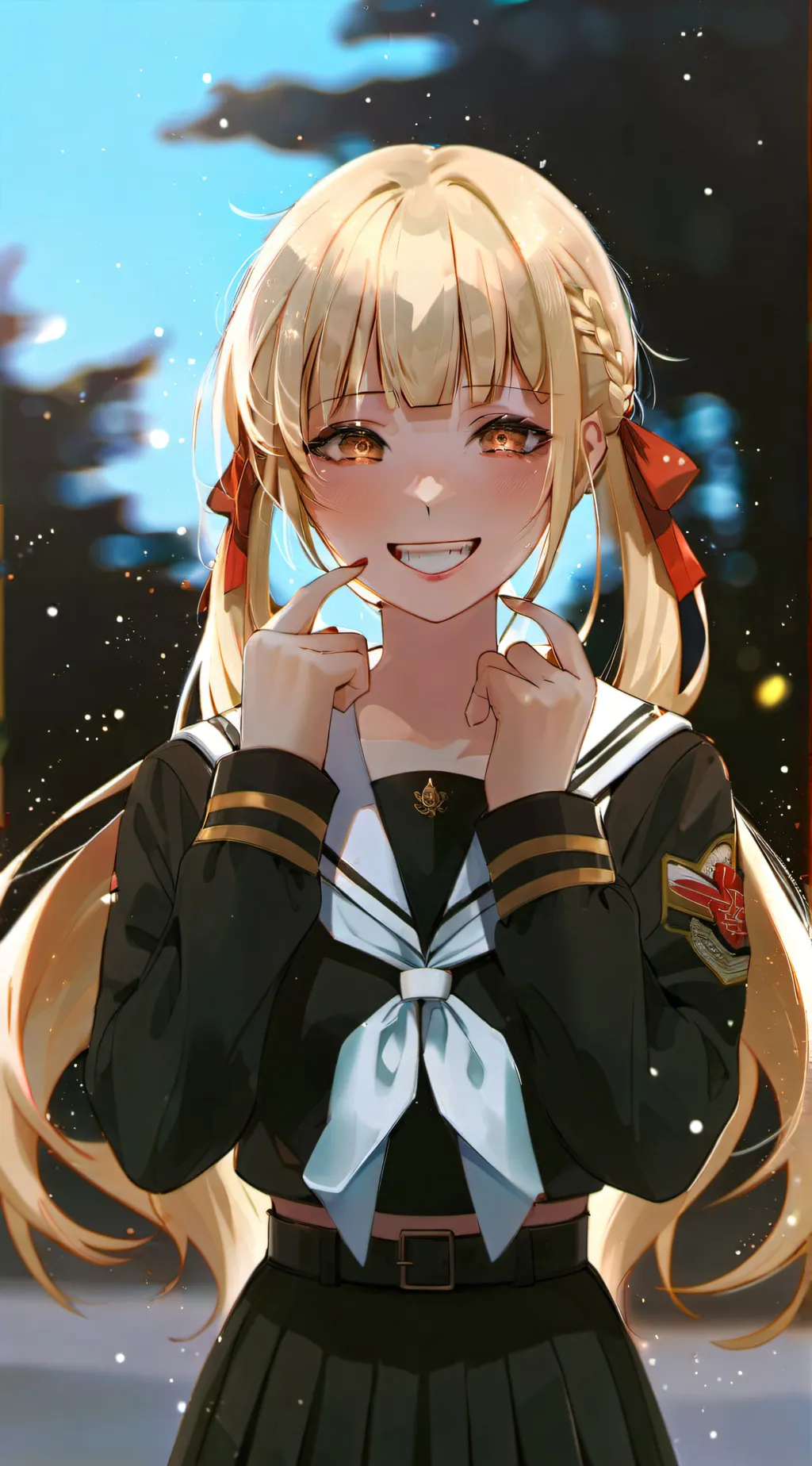 ai character: Toga Christmas background