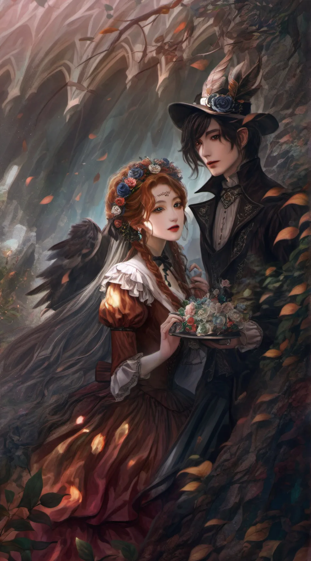 ai character: dracula  background