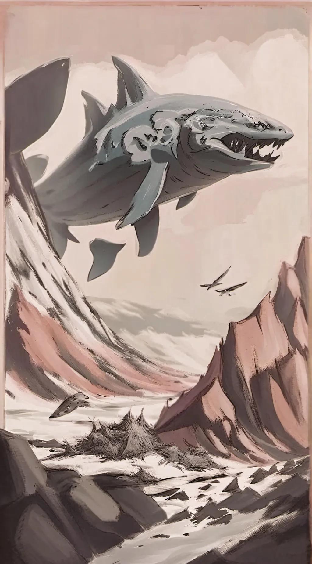 ai character: brick background