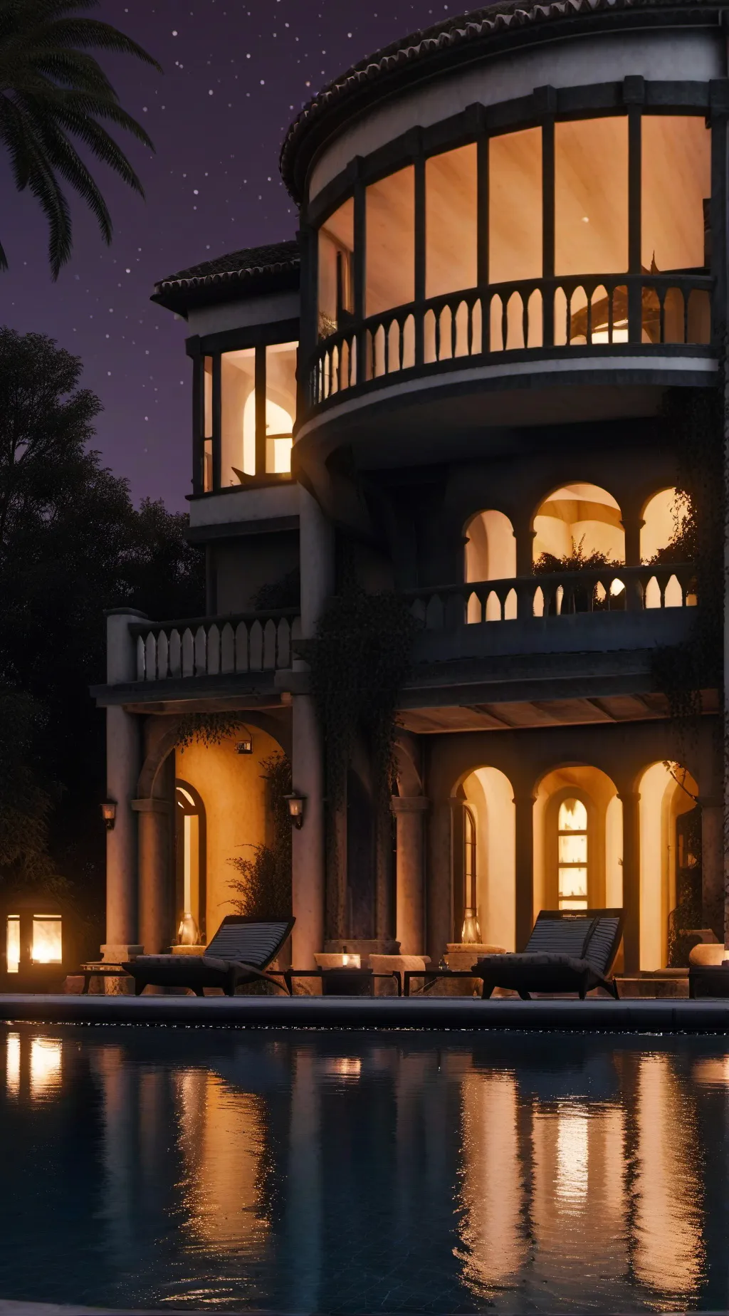 ai character: Mansion Life background