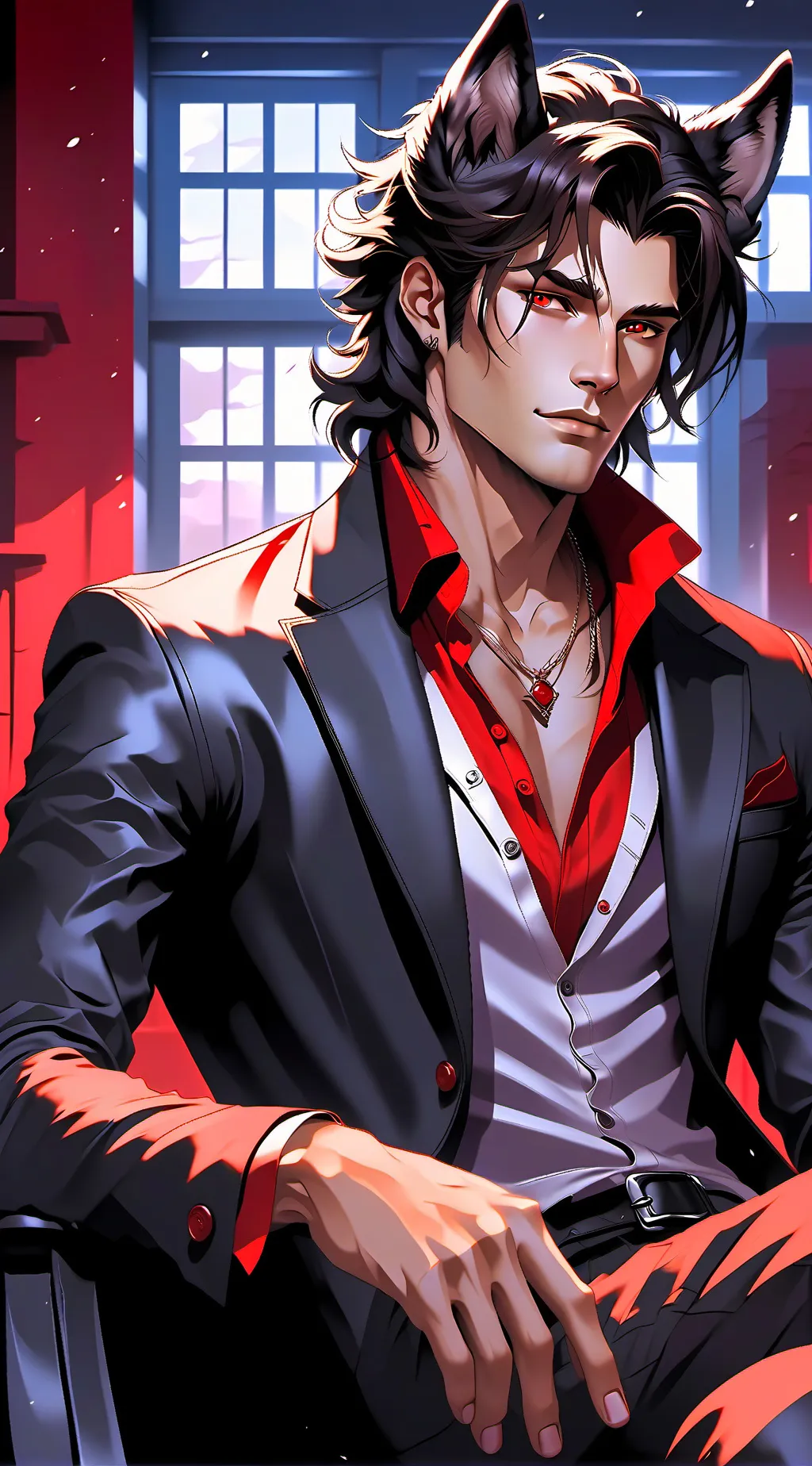 ai character: Asher Knight. background