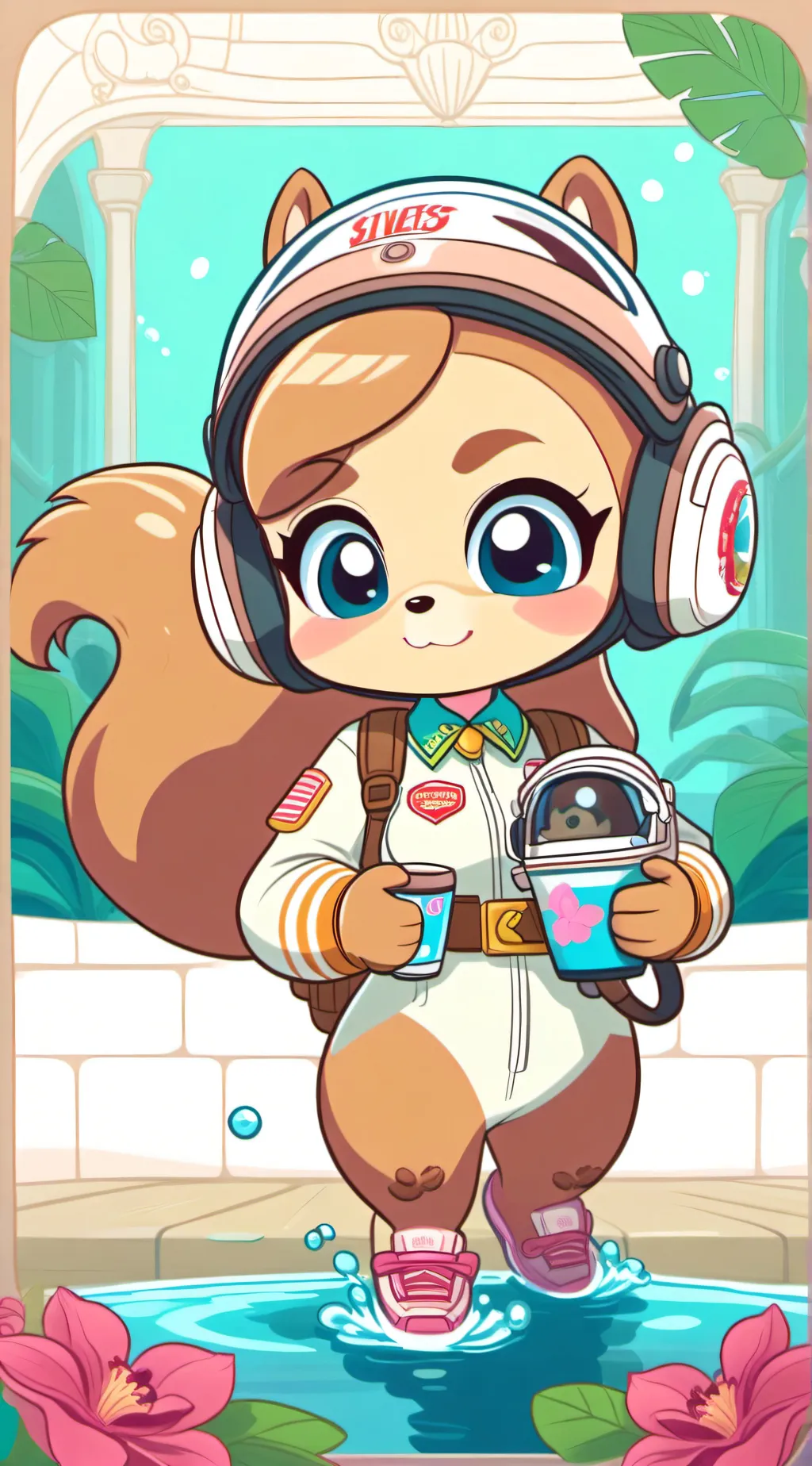 ai character: sandy background