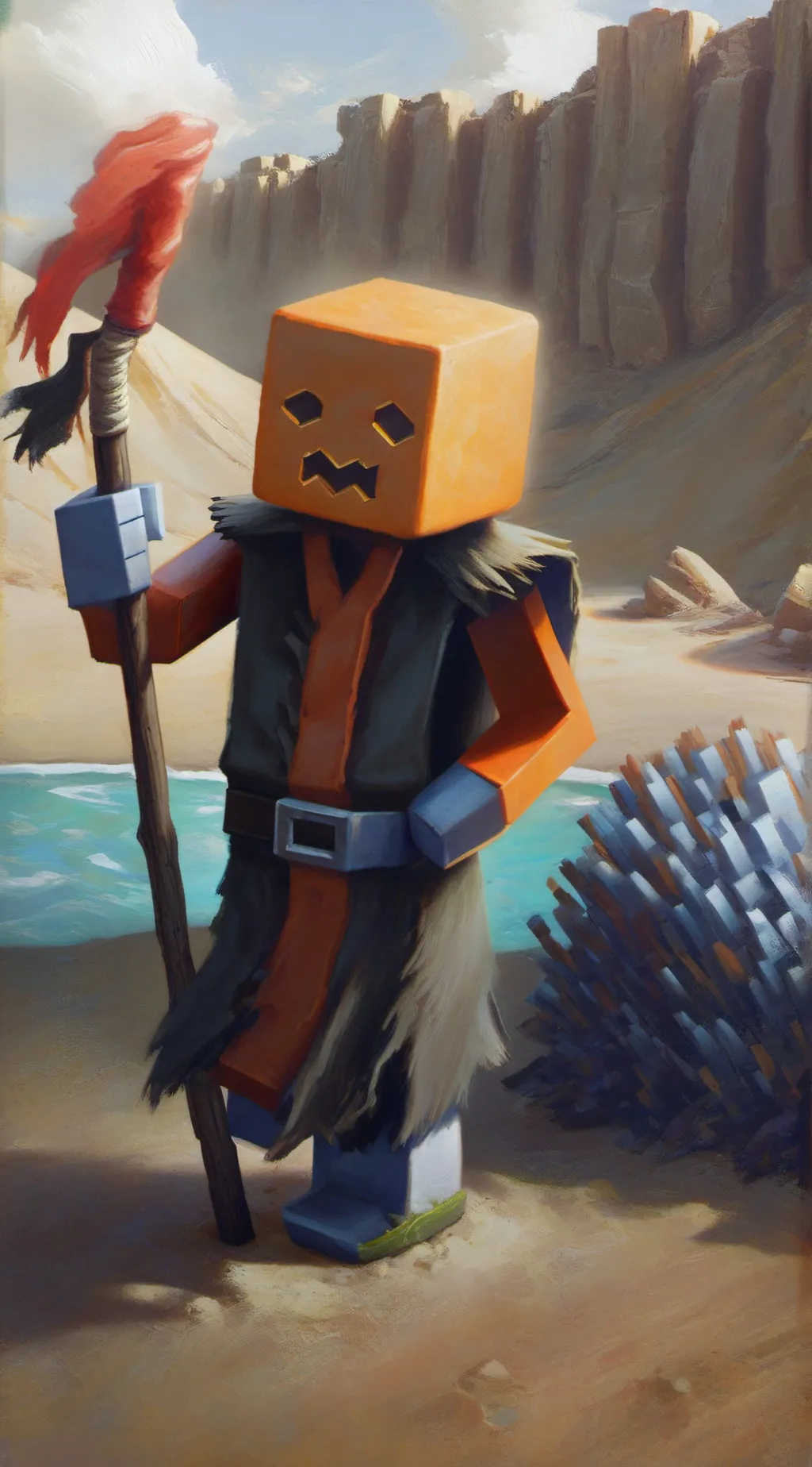 ai character: Stranded background