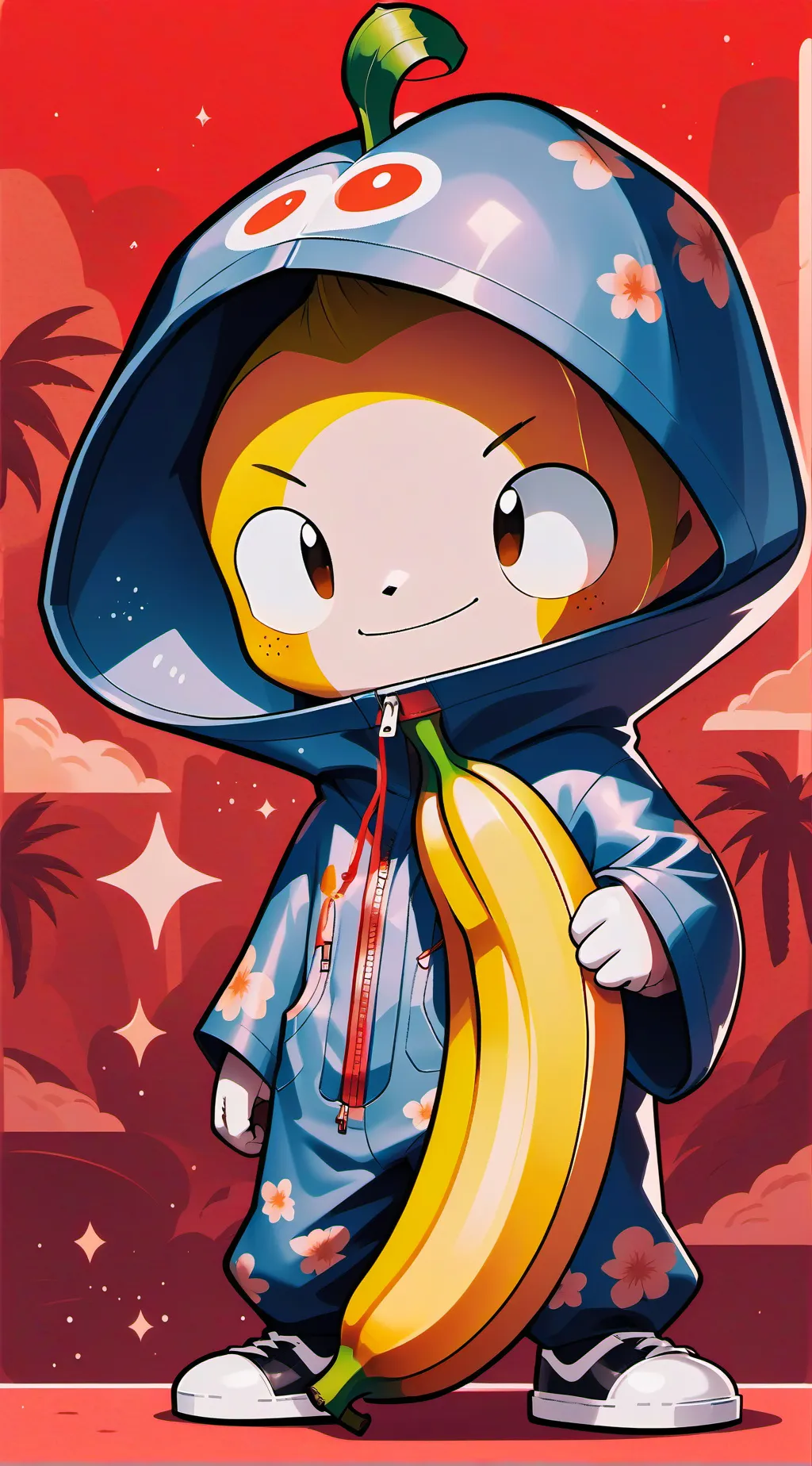 ai character: human peely background