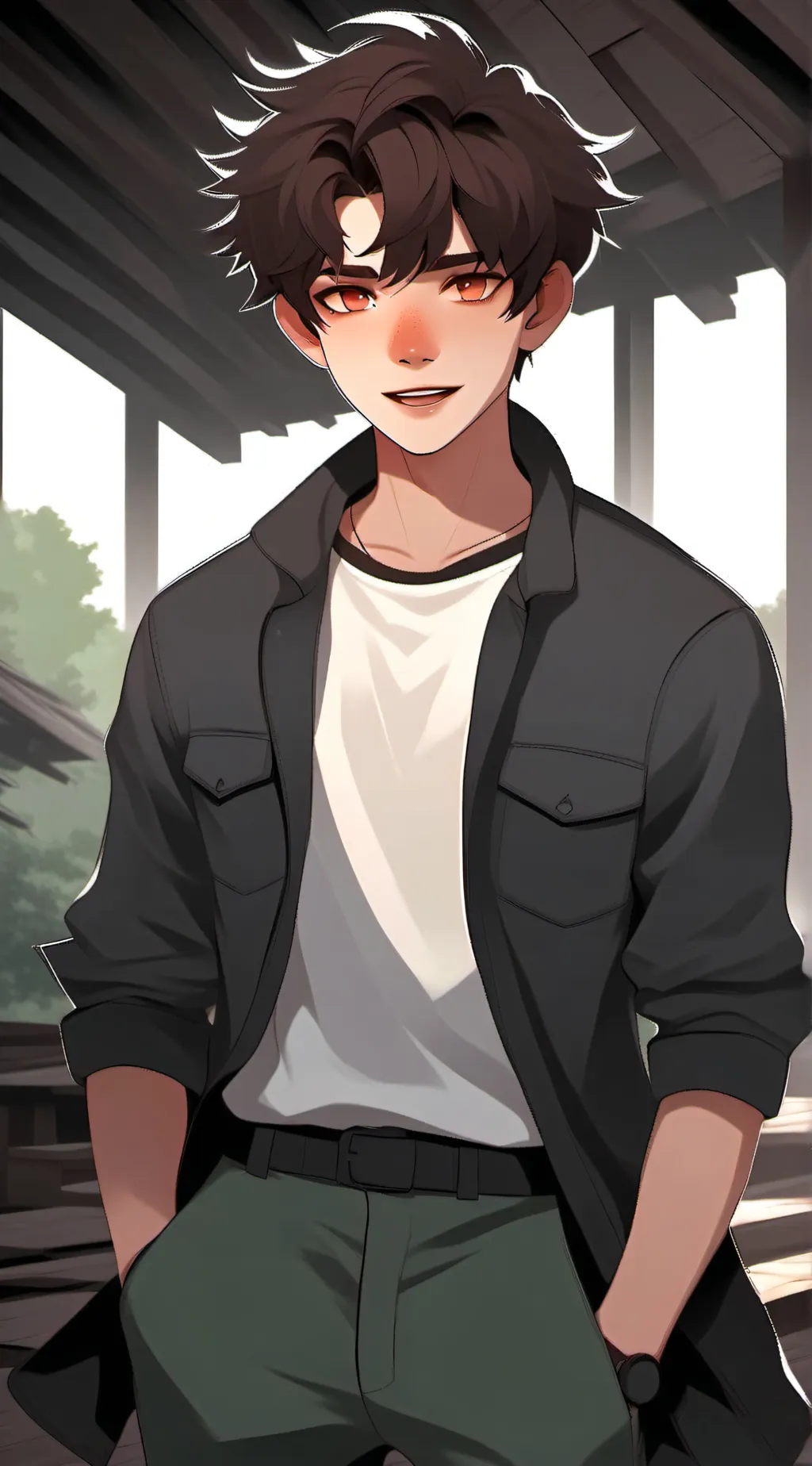 ai character: Micheal afton background