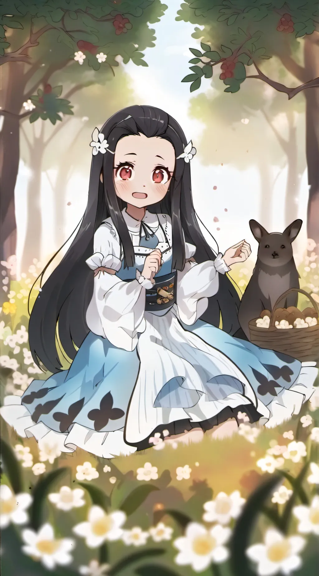 ai character: Nezuko kamado background