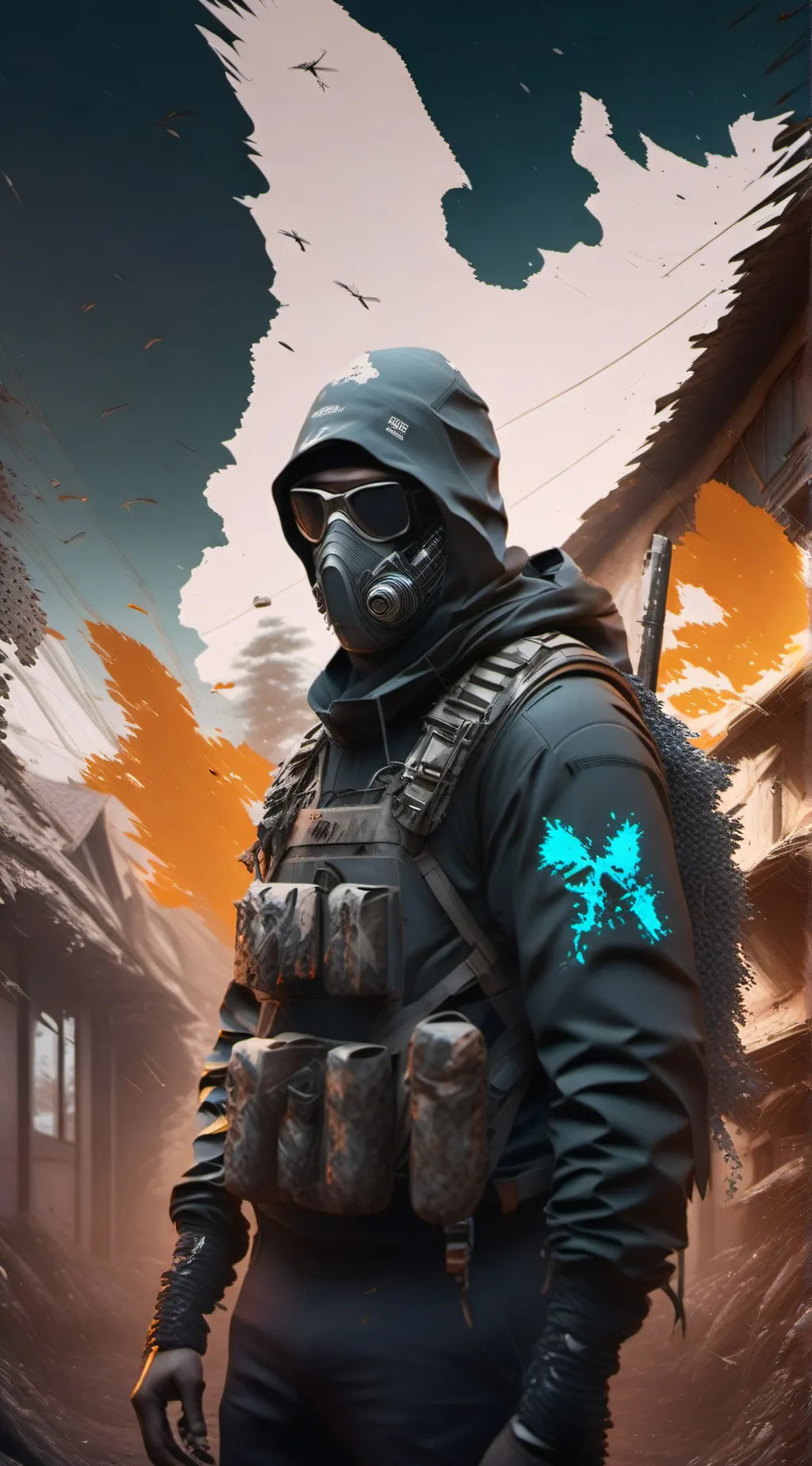 ai character: Flea theory+Ghost background