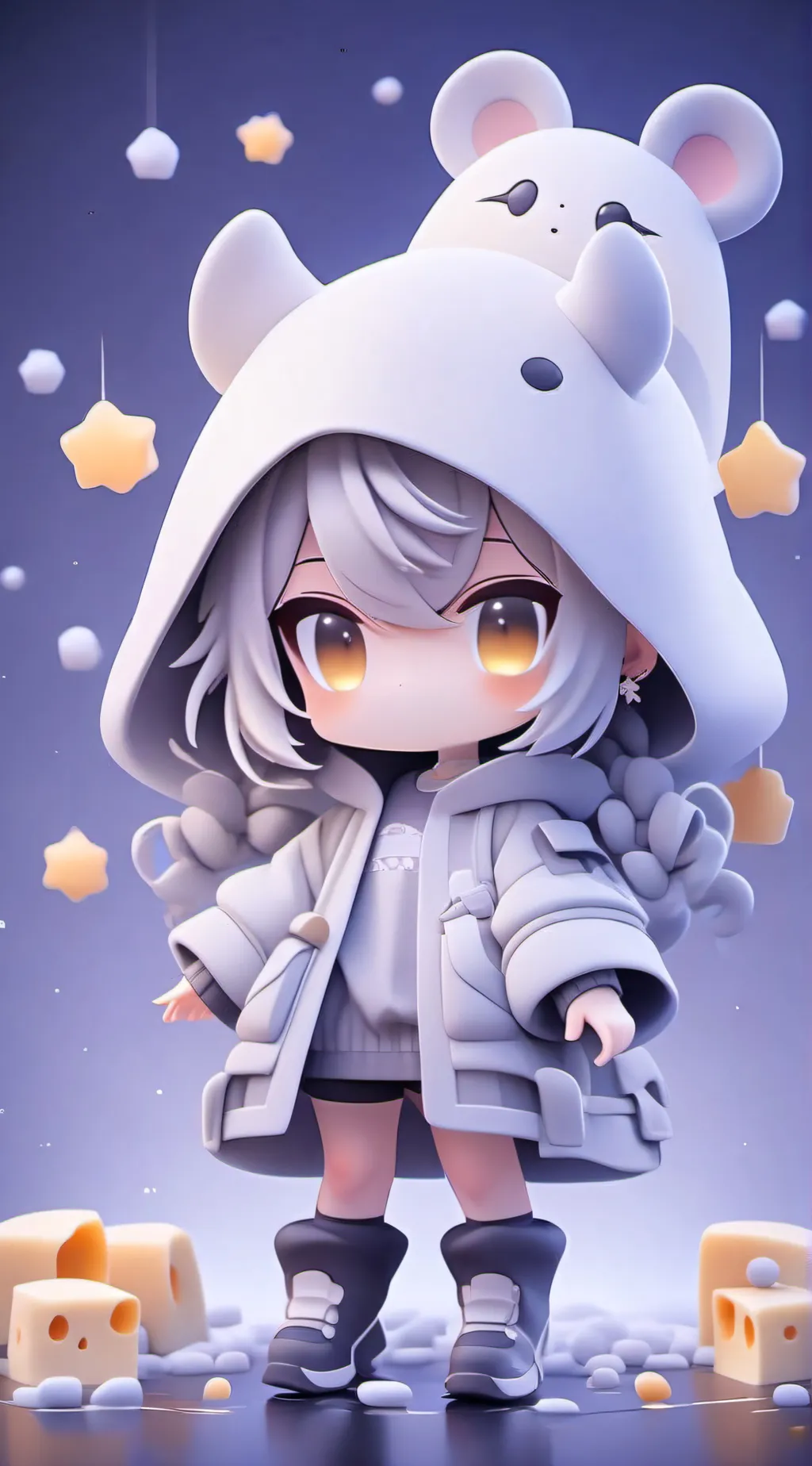 ai character: Cheese  background