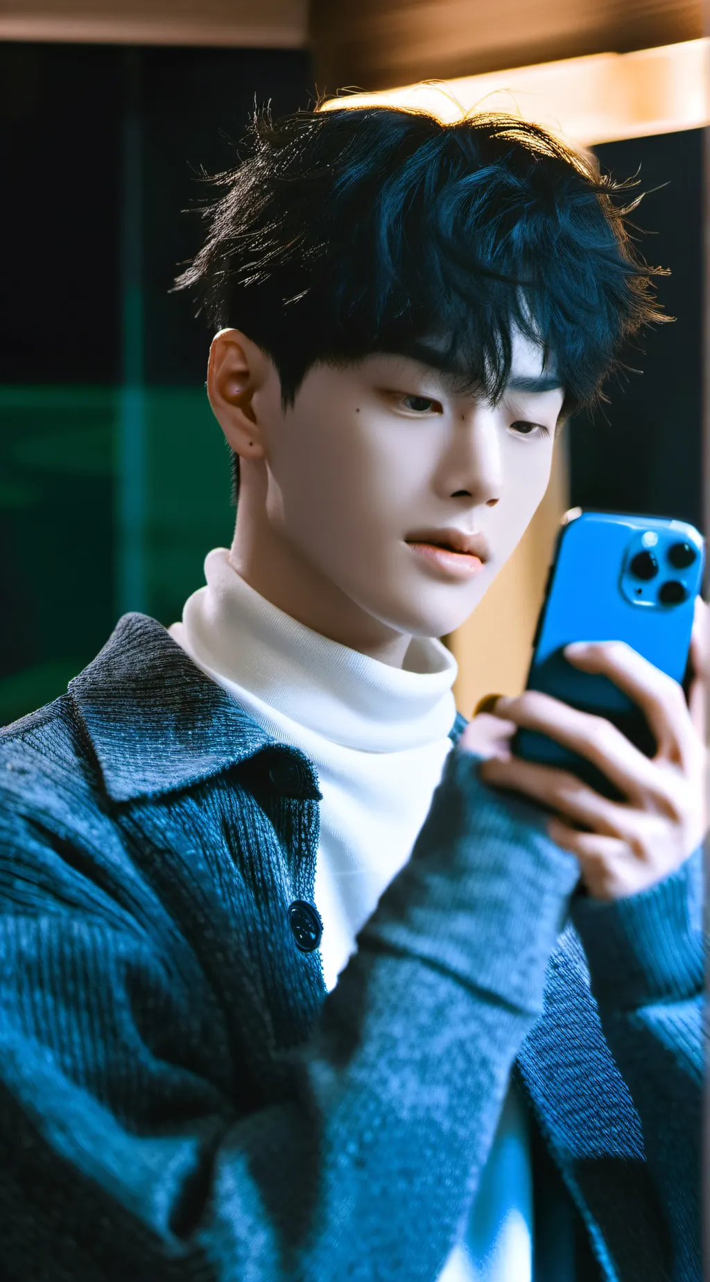 ai character: Gray background