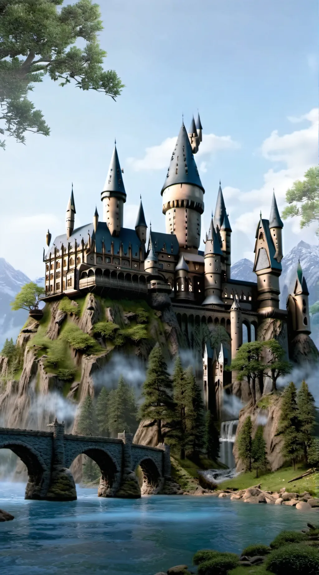 ai character: Hogwarts  background