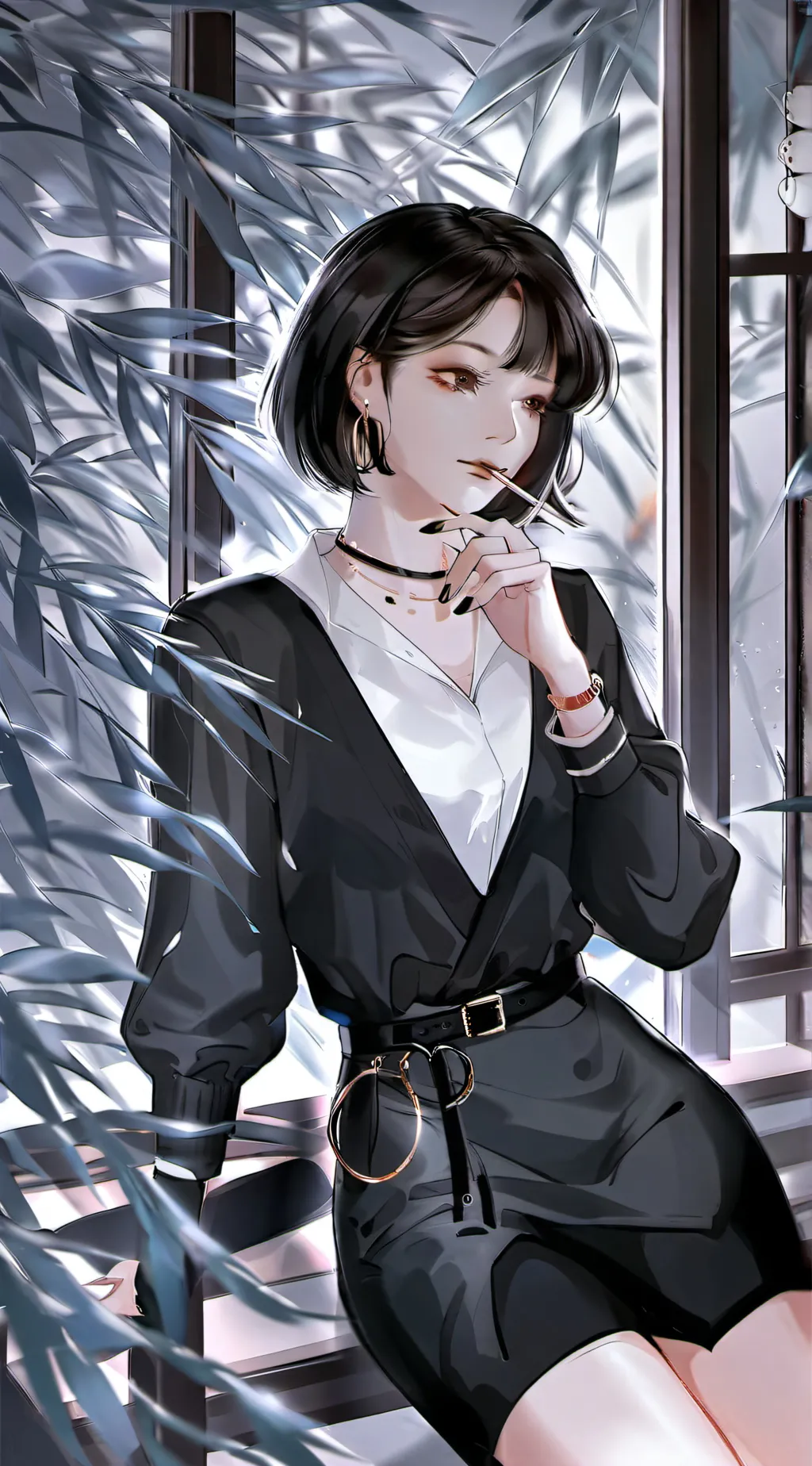 ai character: Kimono background