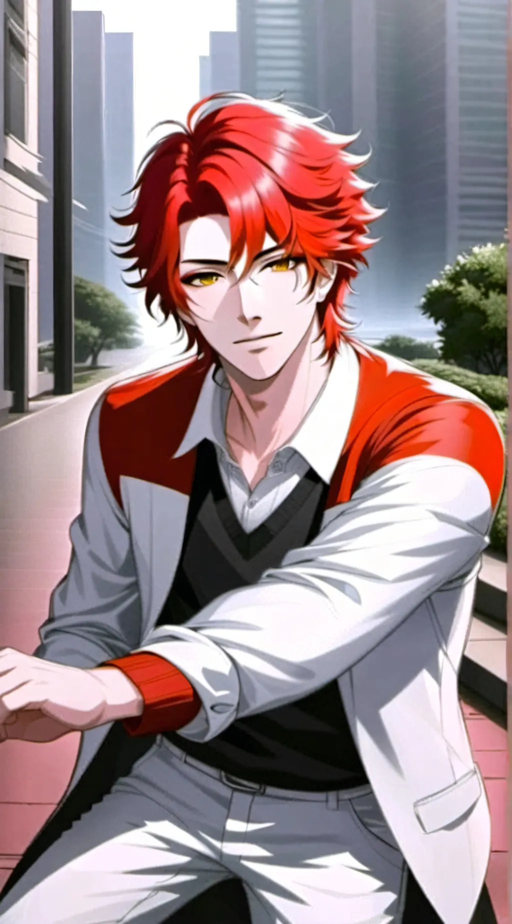 ai character: focus  background