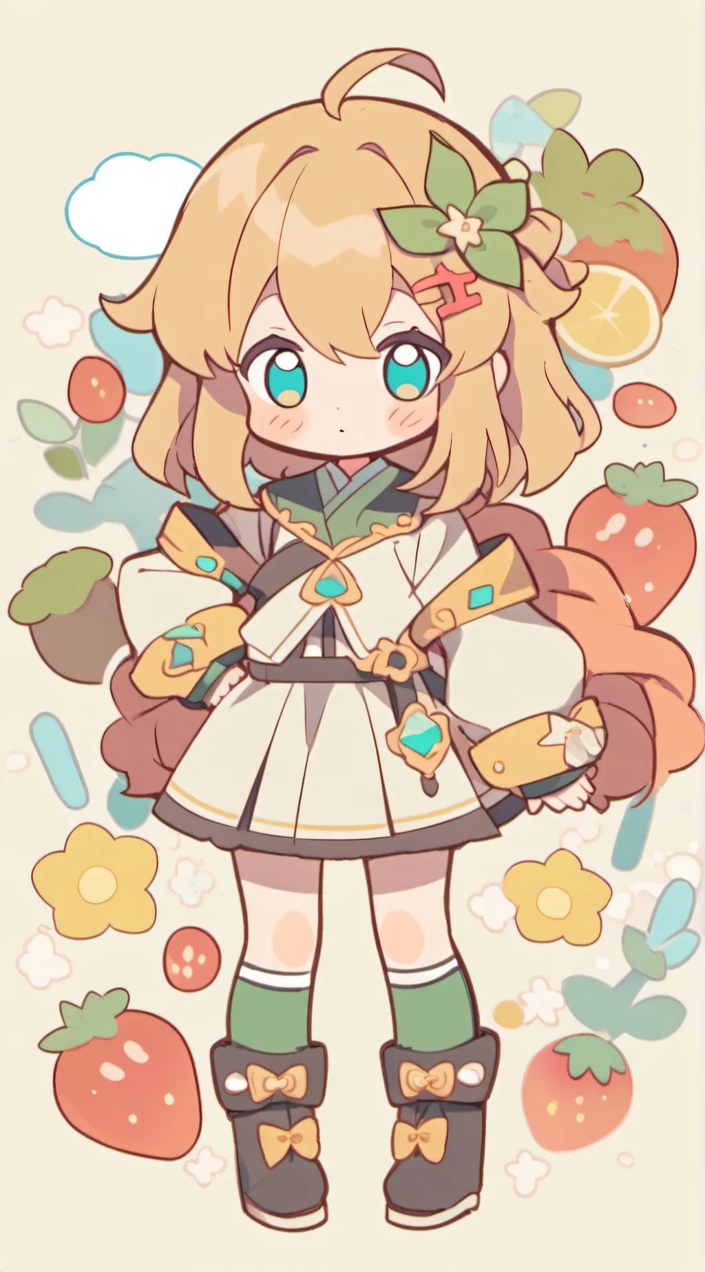 ai character: MHA at the beach! background