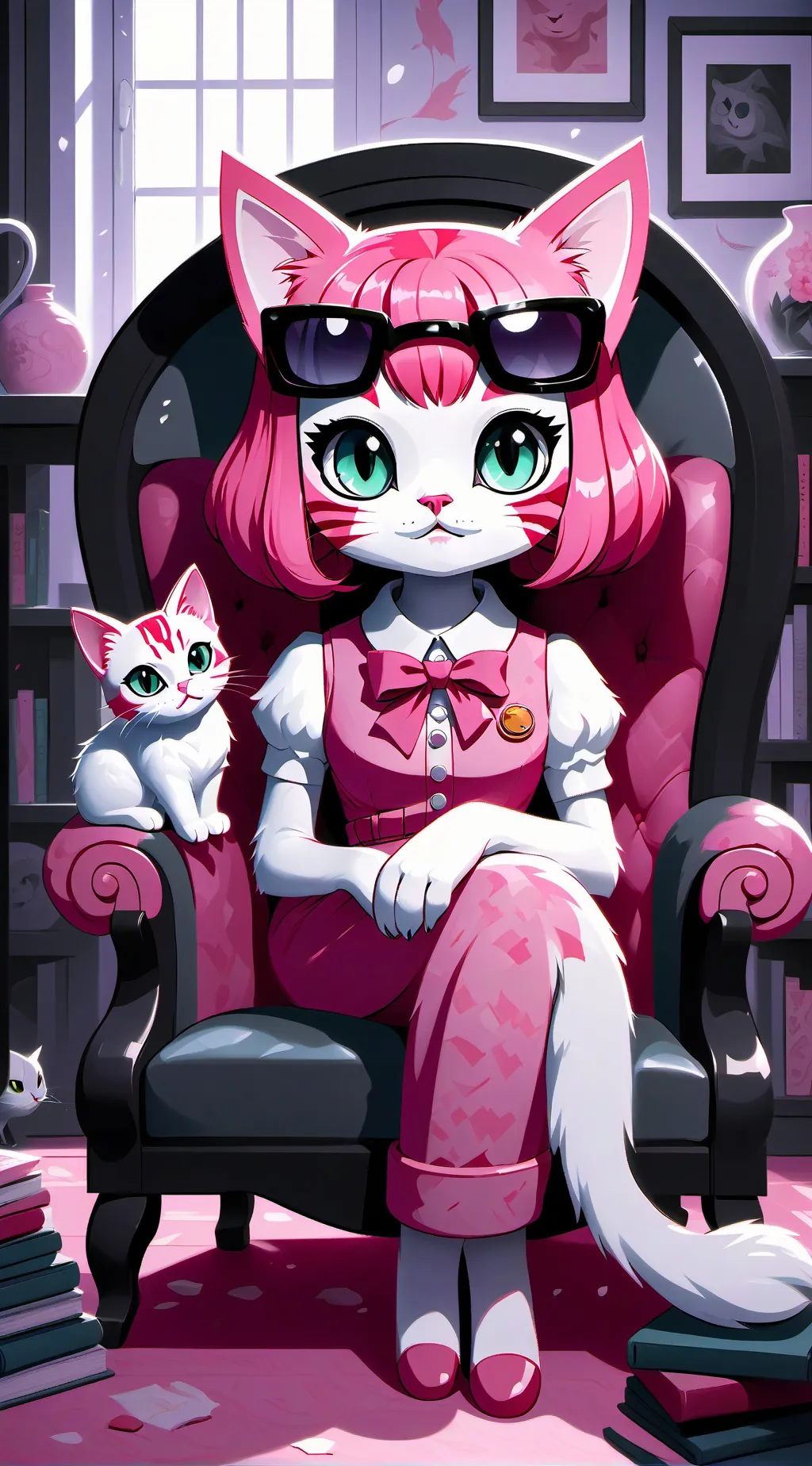 ai character: UWU cat background