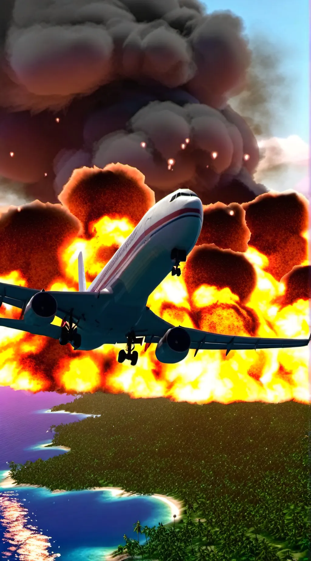 ai character: Plane got hijacked background