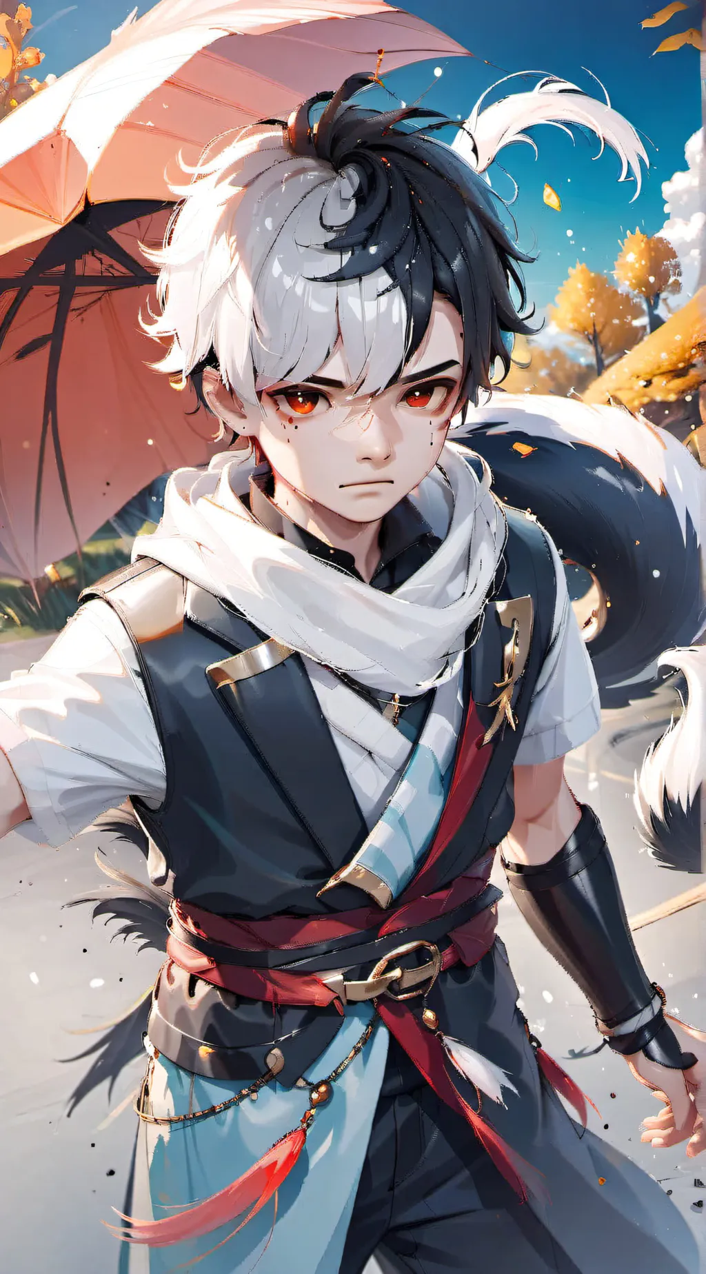 ai character: skunk boy background