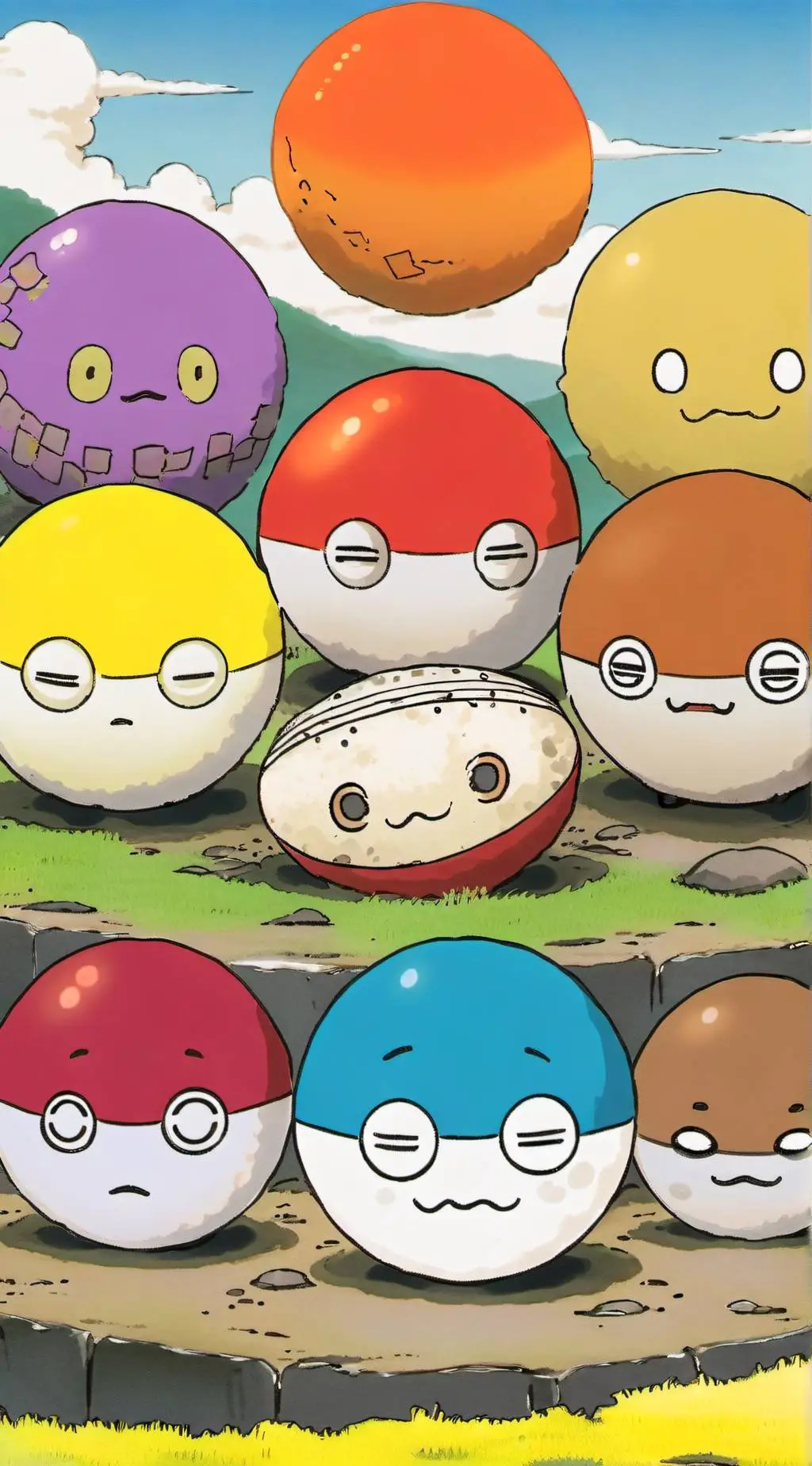 ai character: Countryballs background