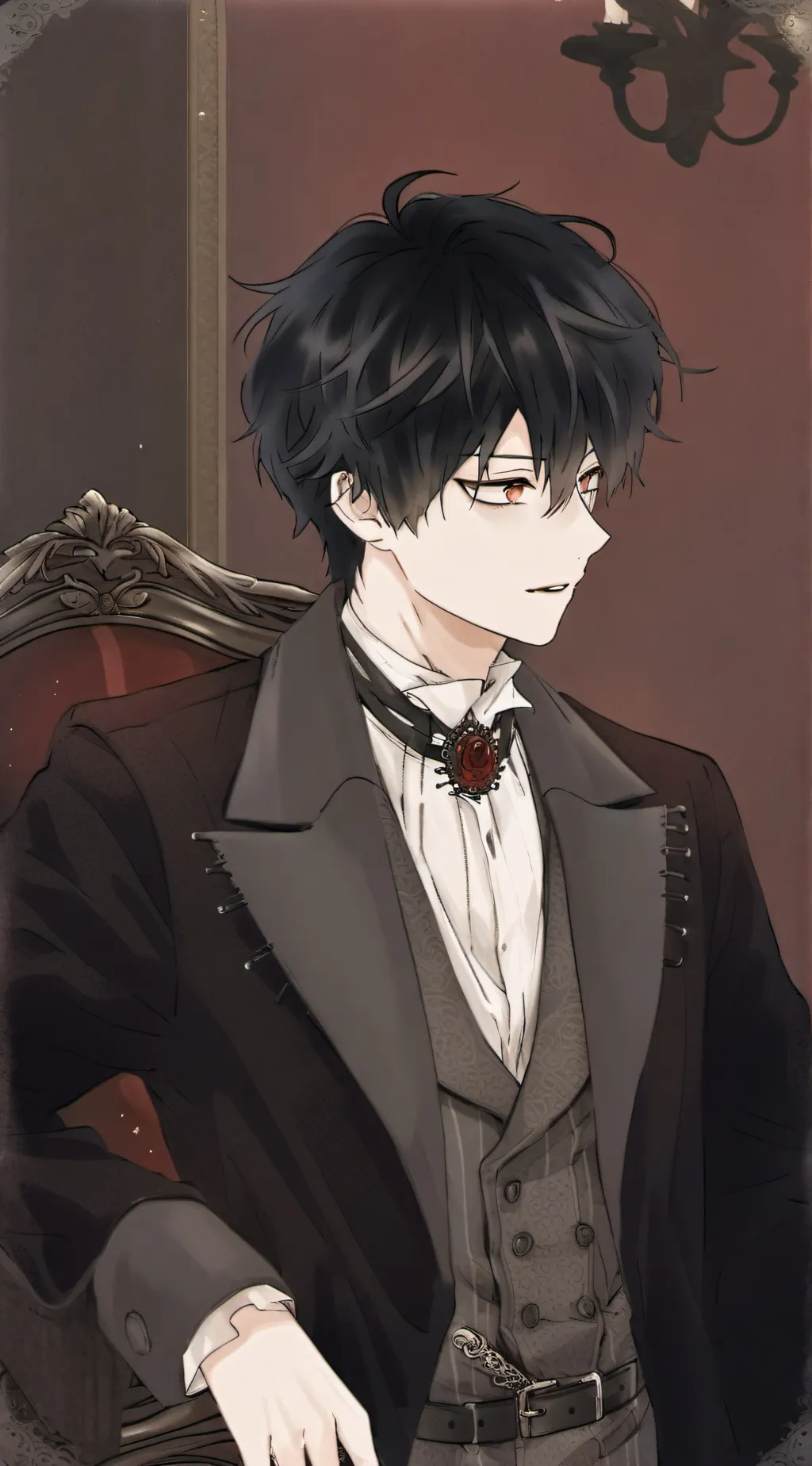 ai character: Xavier ⚫🖤 background