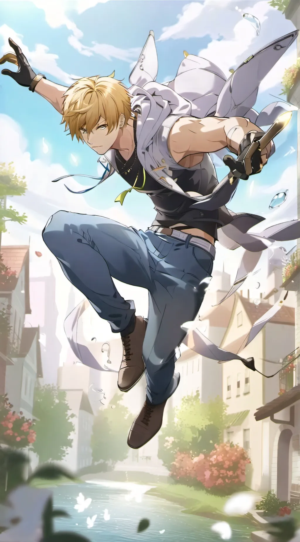 ai character: Katsuki Bakugo background