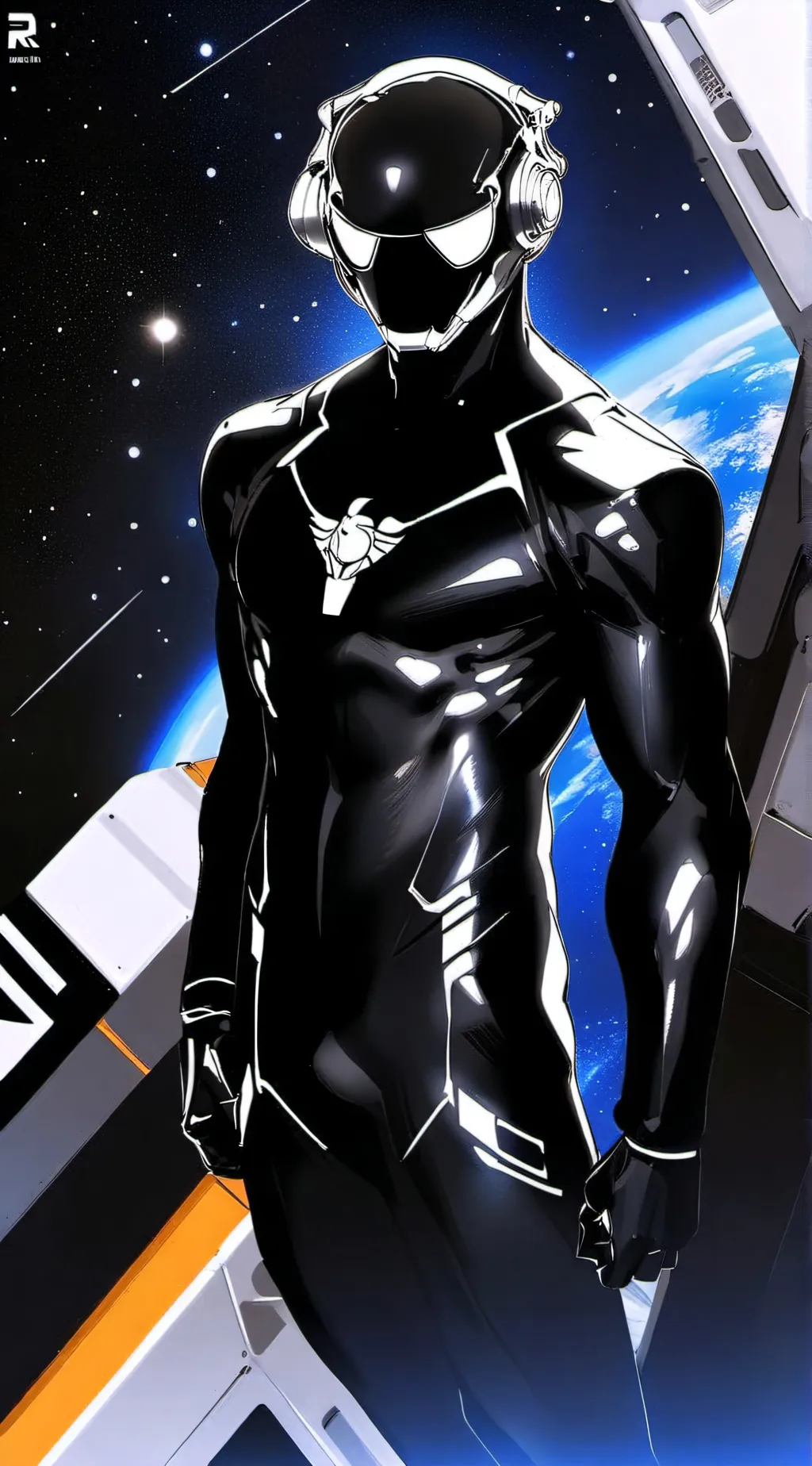 ai character: black background