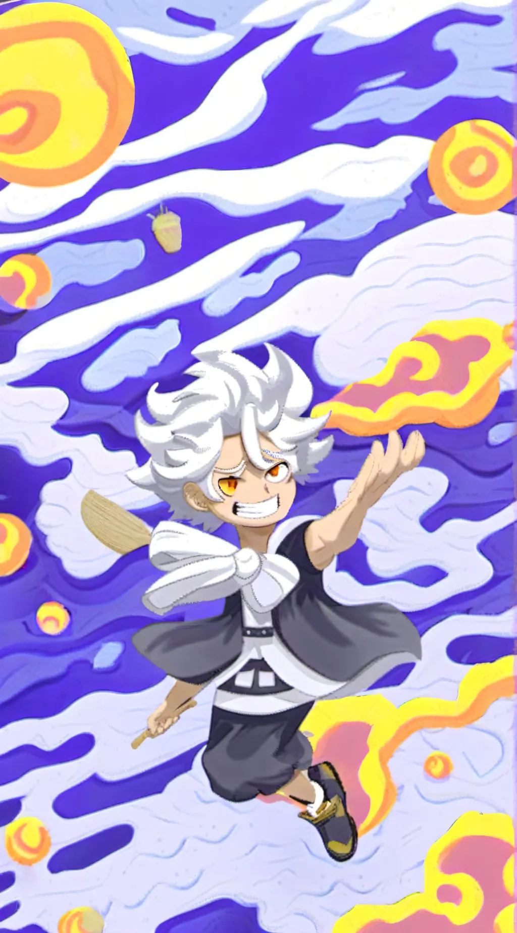 ai character: Luffy  background