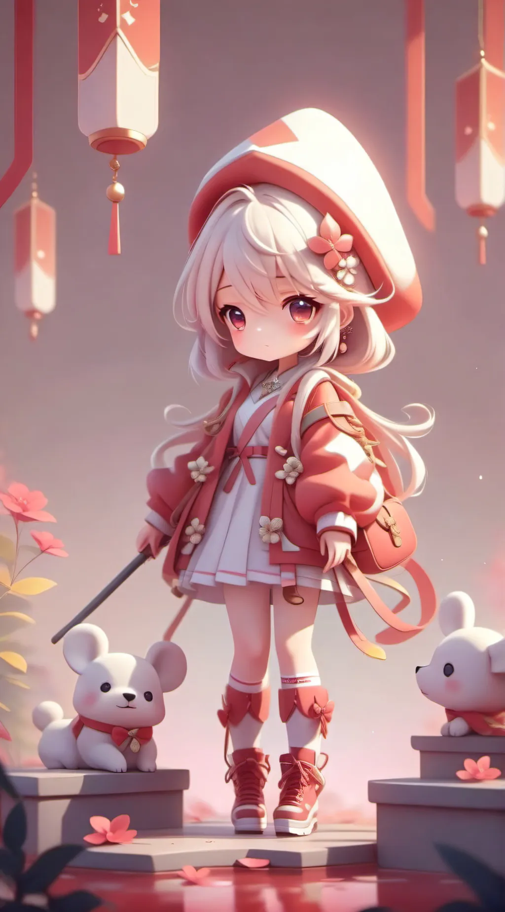 ai character: Rose background