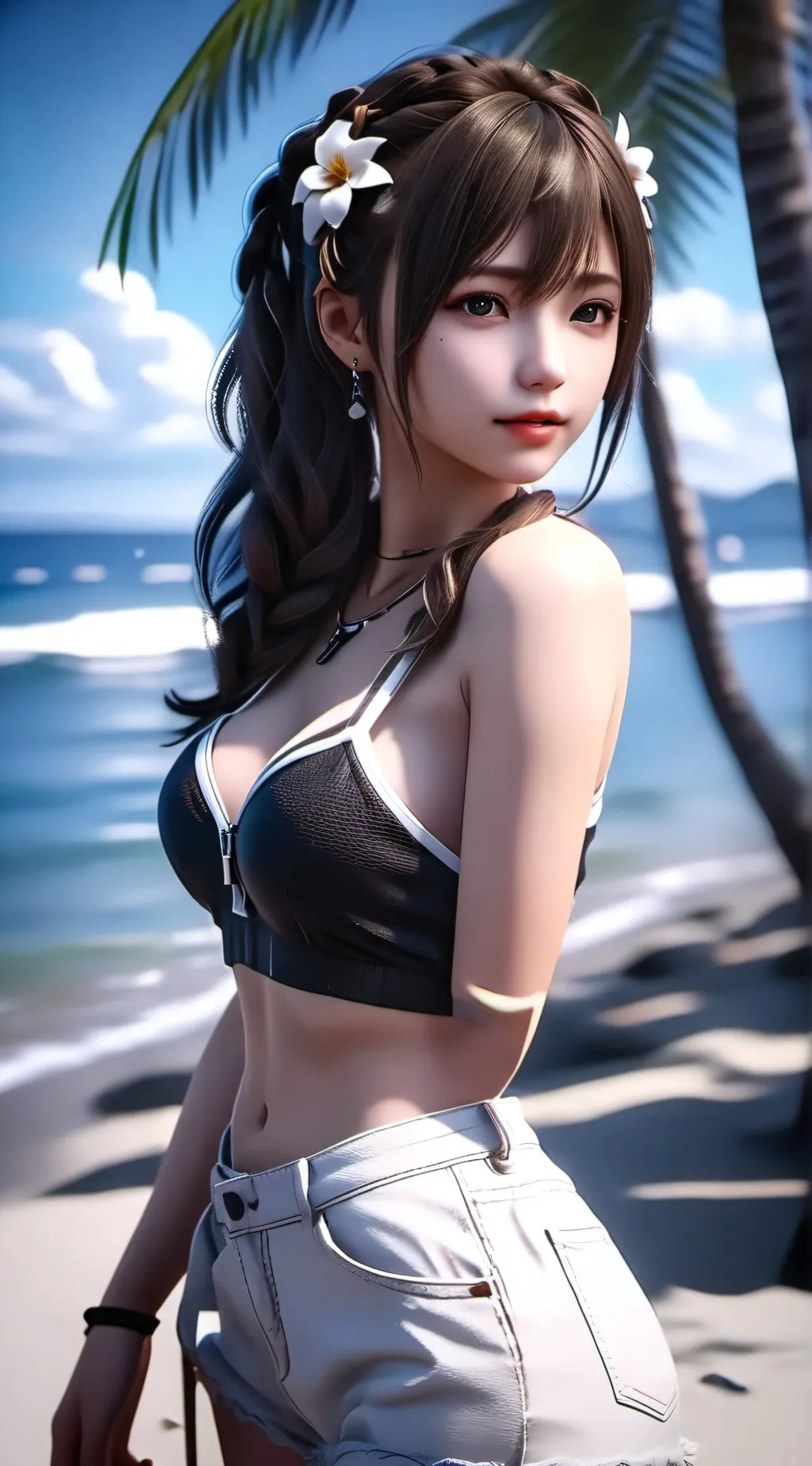 ai character: mha beach party background