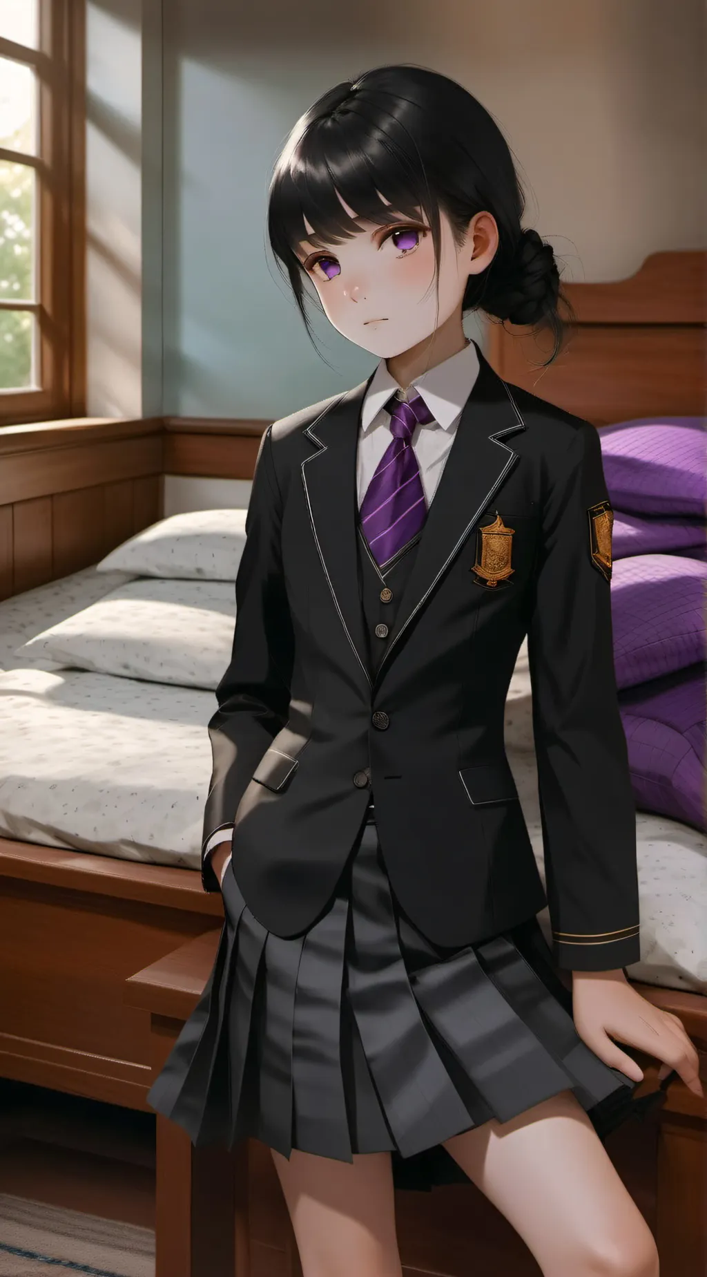 ai character: Wednesday background