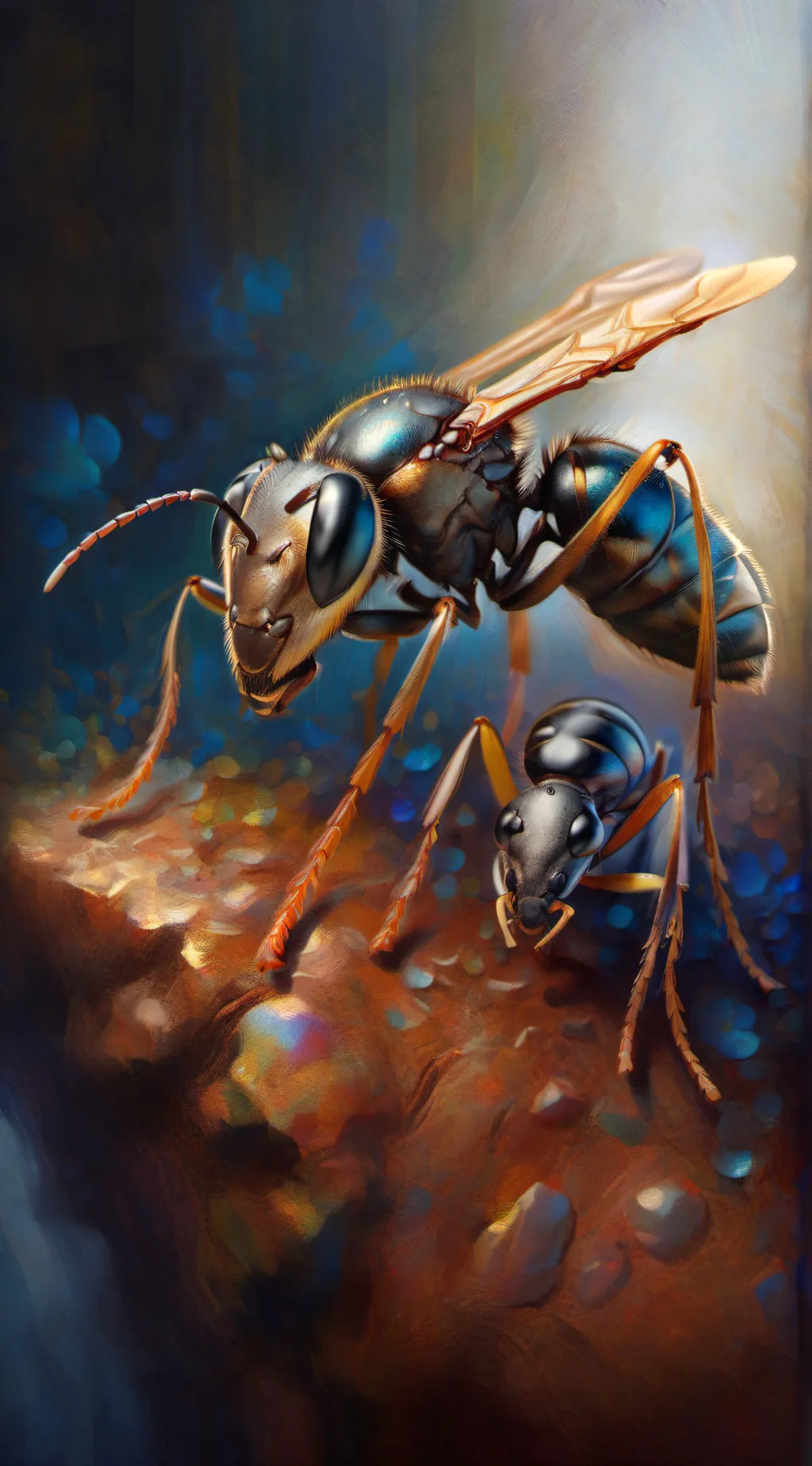 ai character: ants background