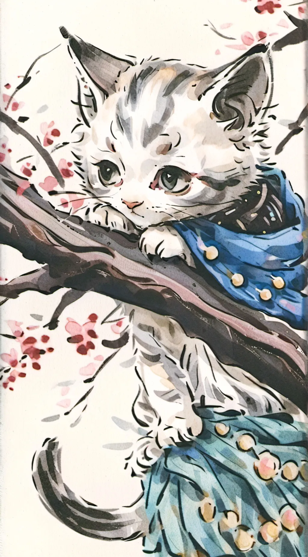 ai character: snowy background