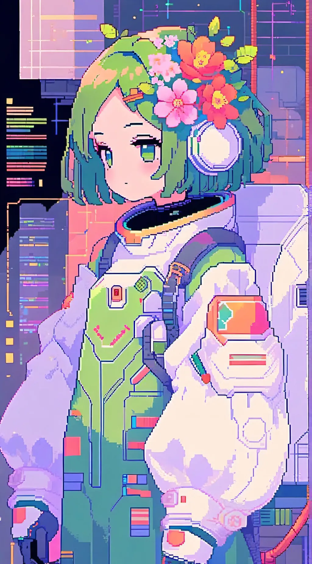 ai character: green background