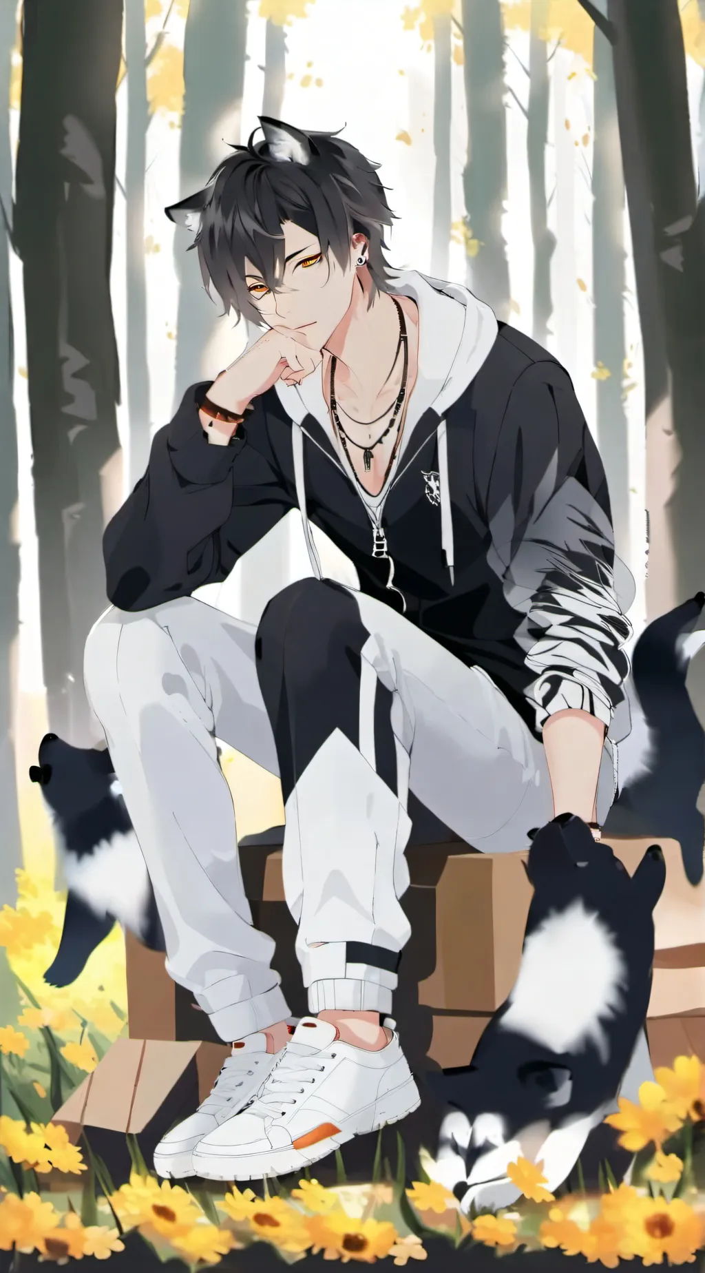 ai character: 🐺🐾Rufus🐾🐺 background