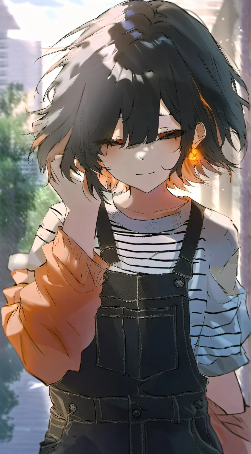 ai character: Rain background