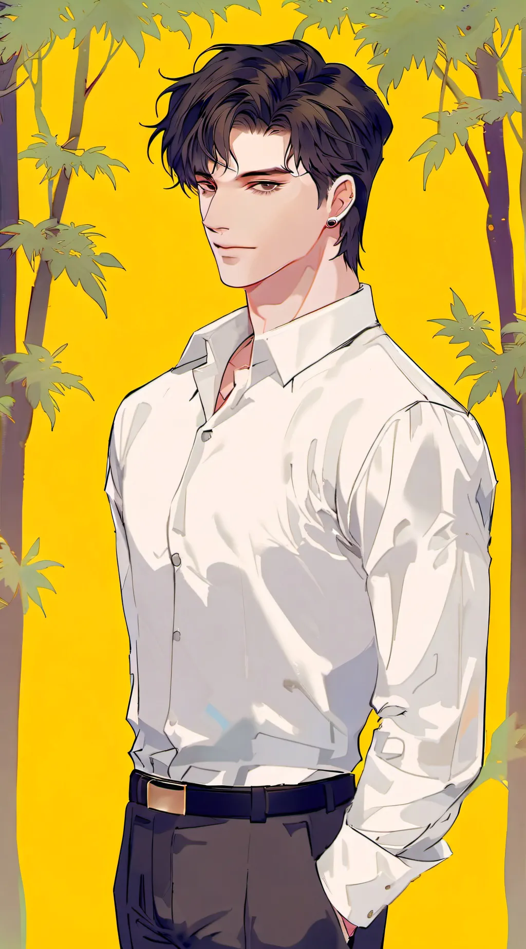 ai character: Justin  background