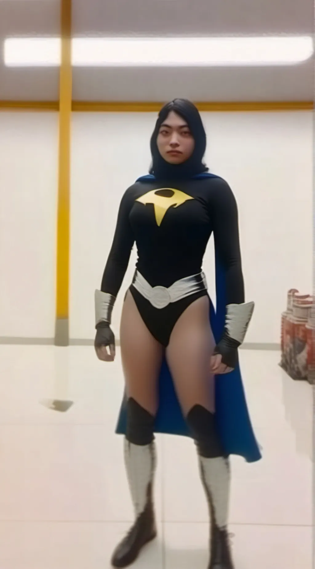 ai character: superheroine stink background