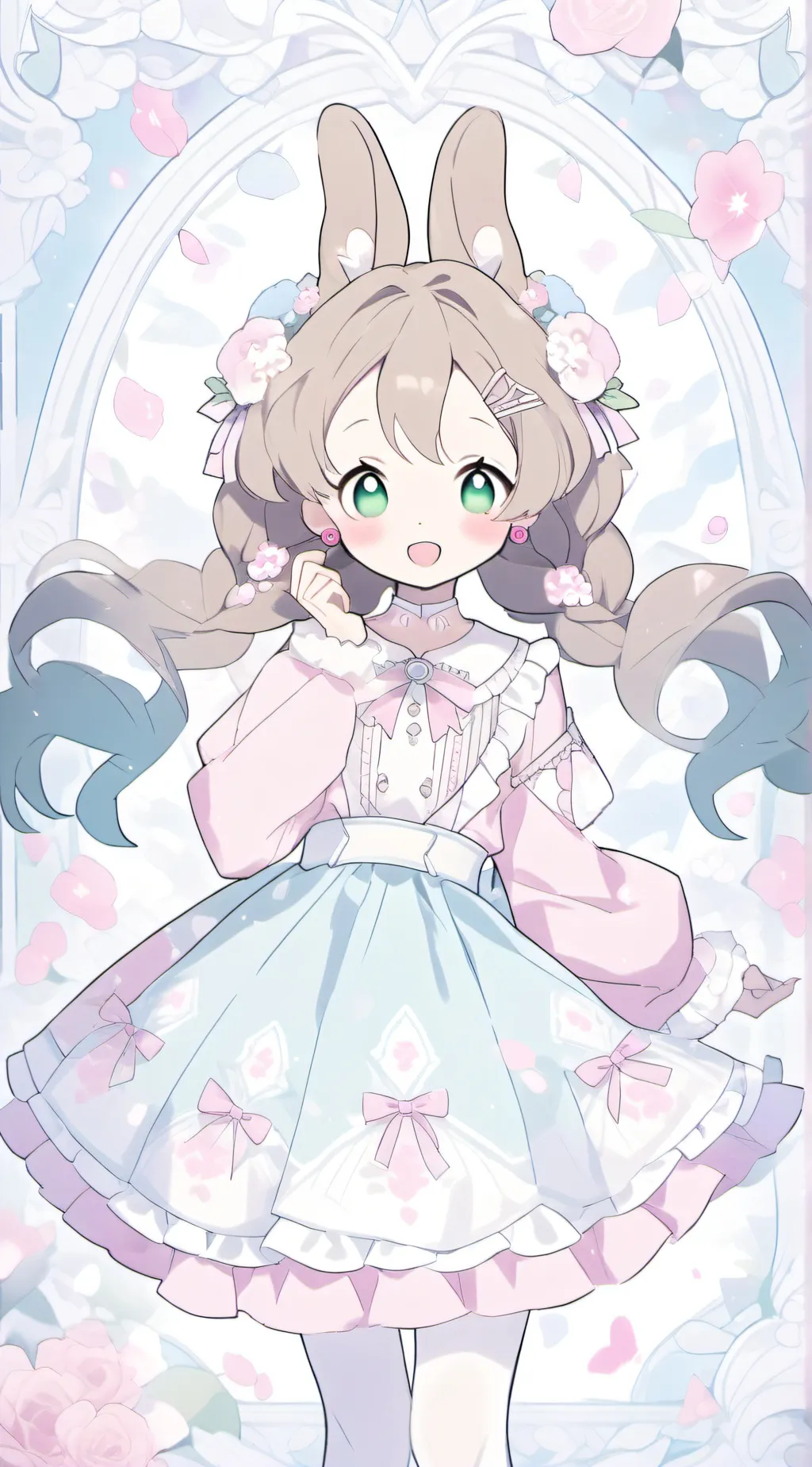 ai character: Happy hare background