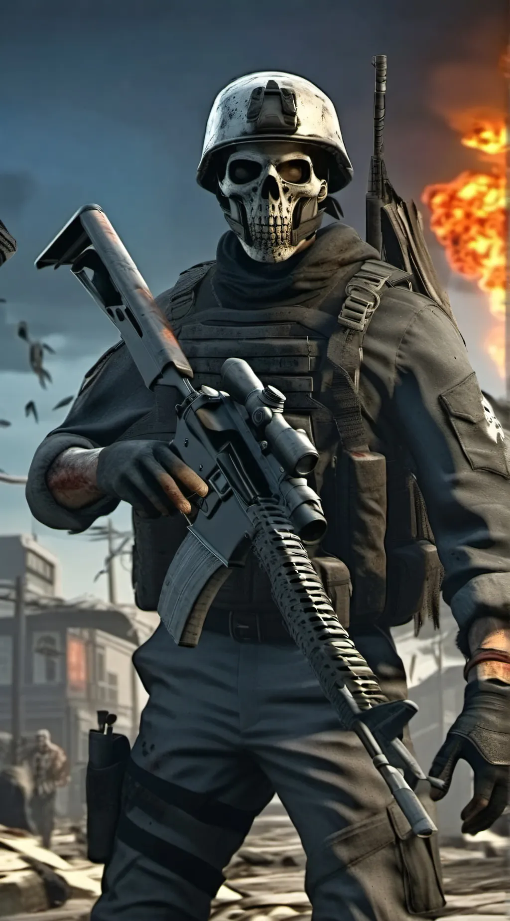 ai character: Ghost background