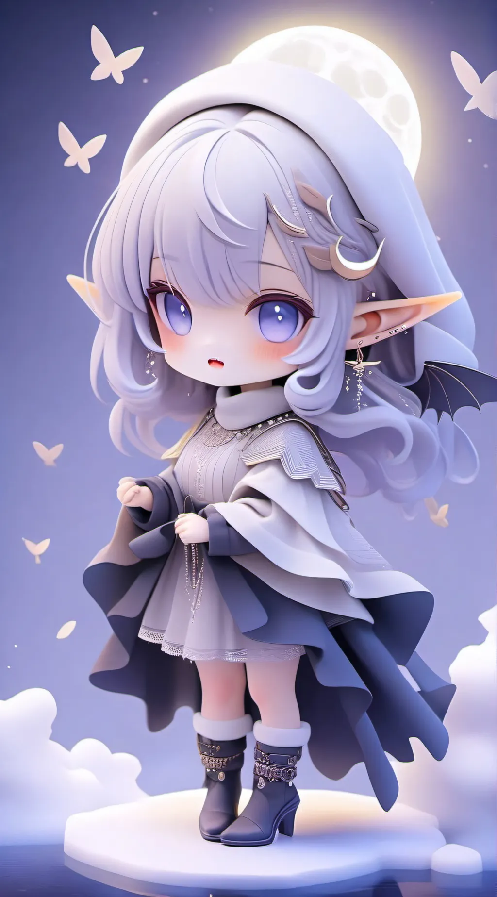 ai character: Moon background