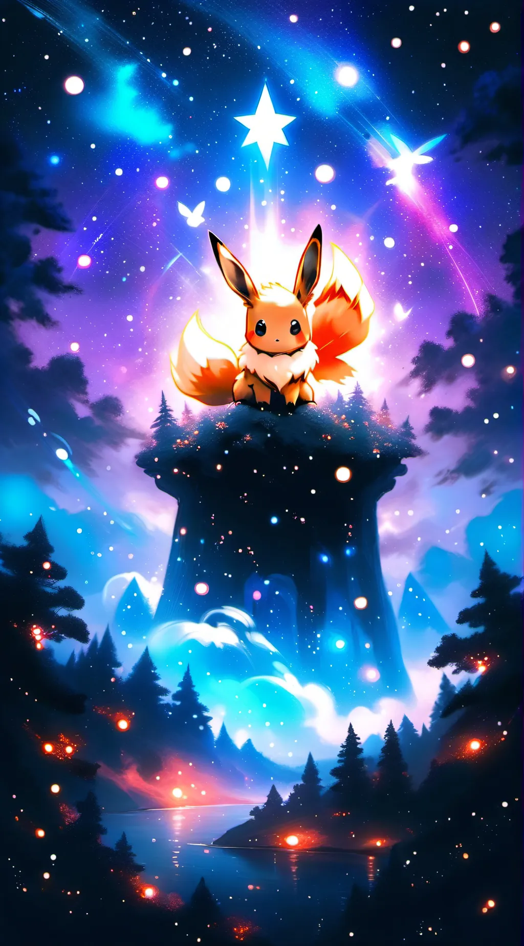 ai character: Eevee🐺 background