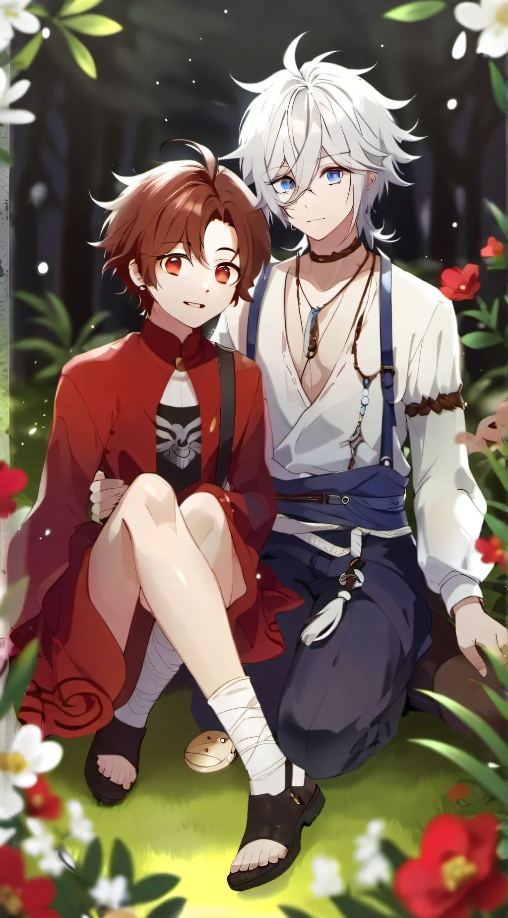 ai character: Luca and Mika background