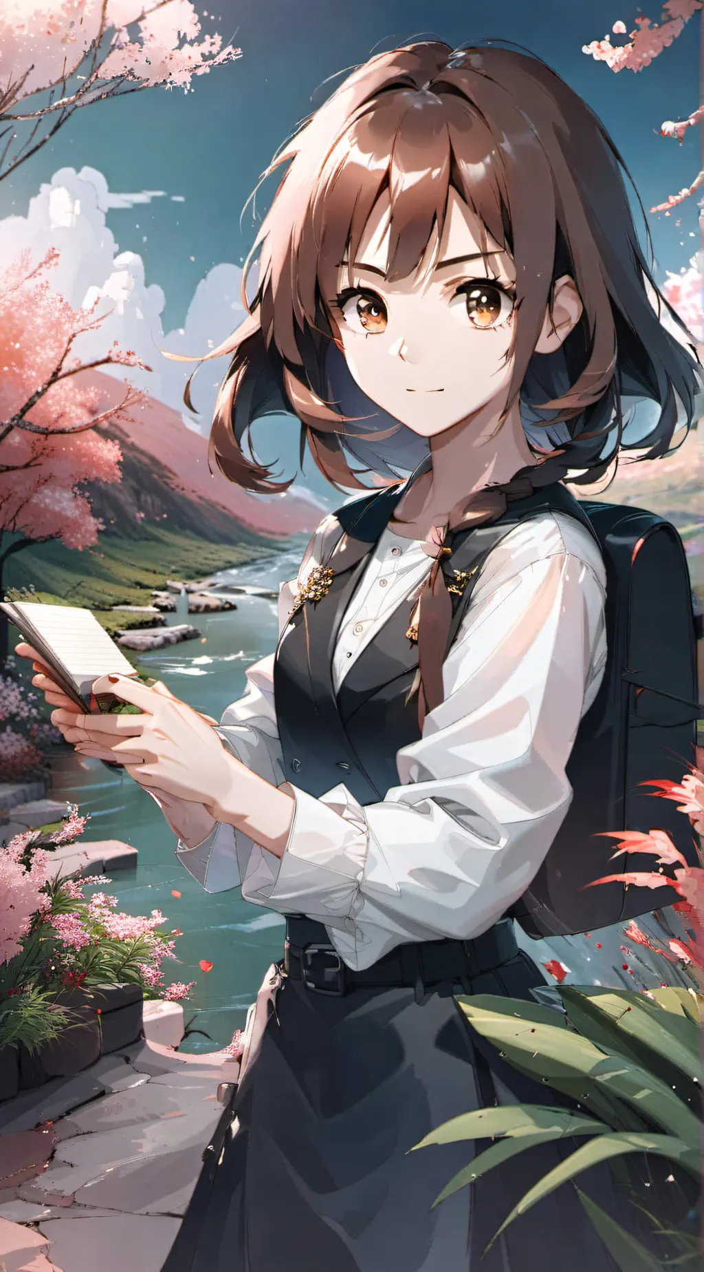 ai character: random school girl background