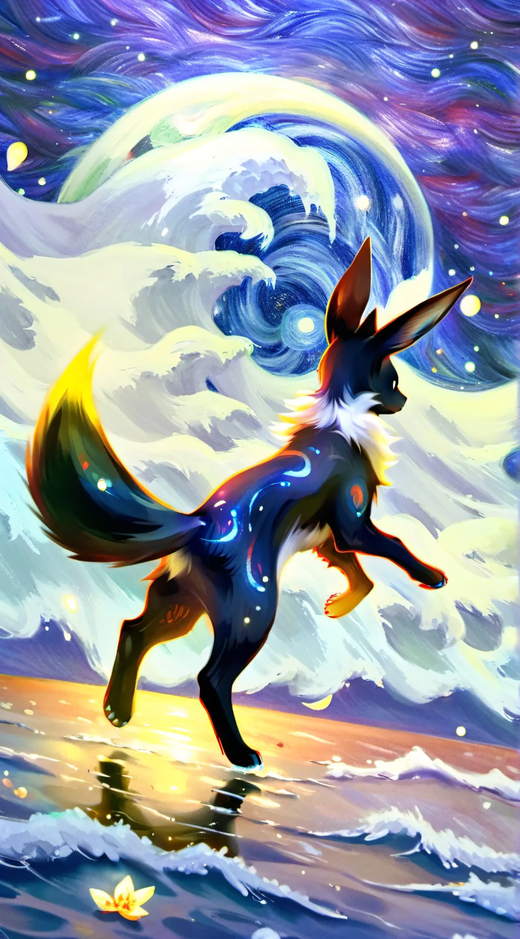 ai character: Umbreon😩⛓️⛓️ background