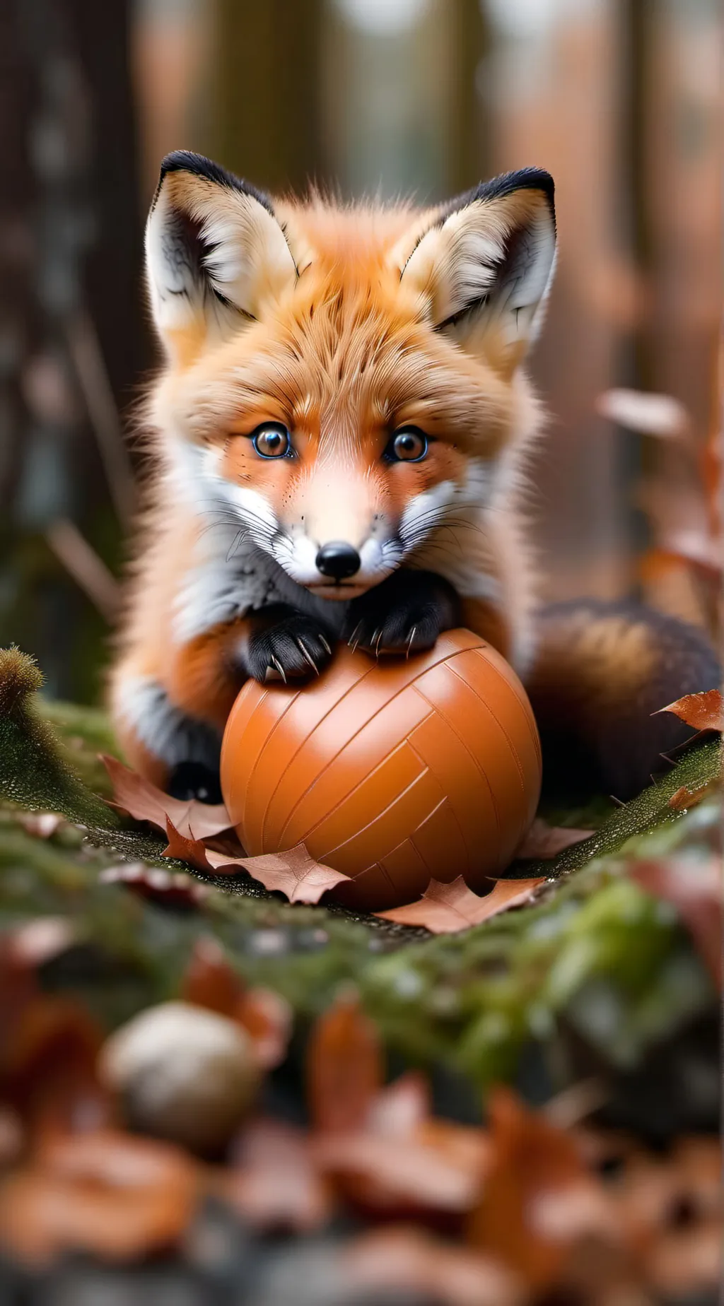 ai character: Baby fox  background