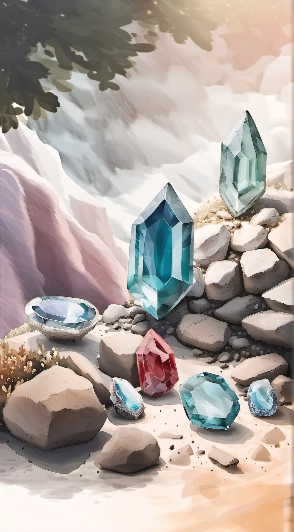 ai character: Birthstone test background