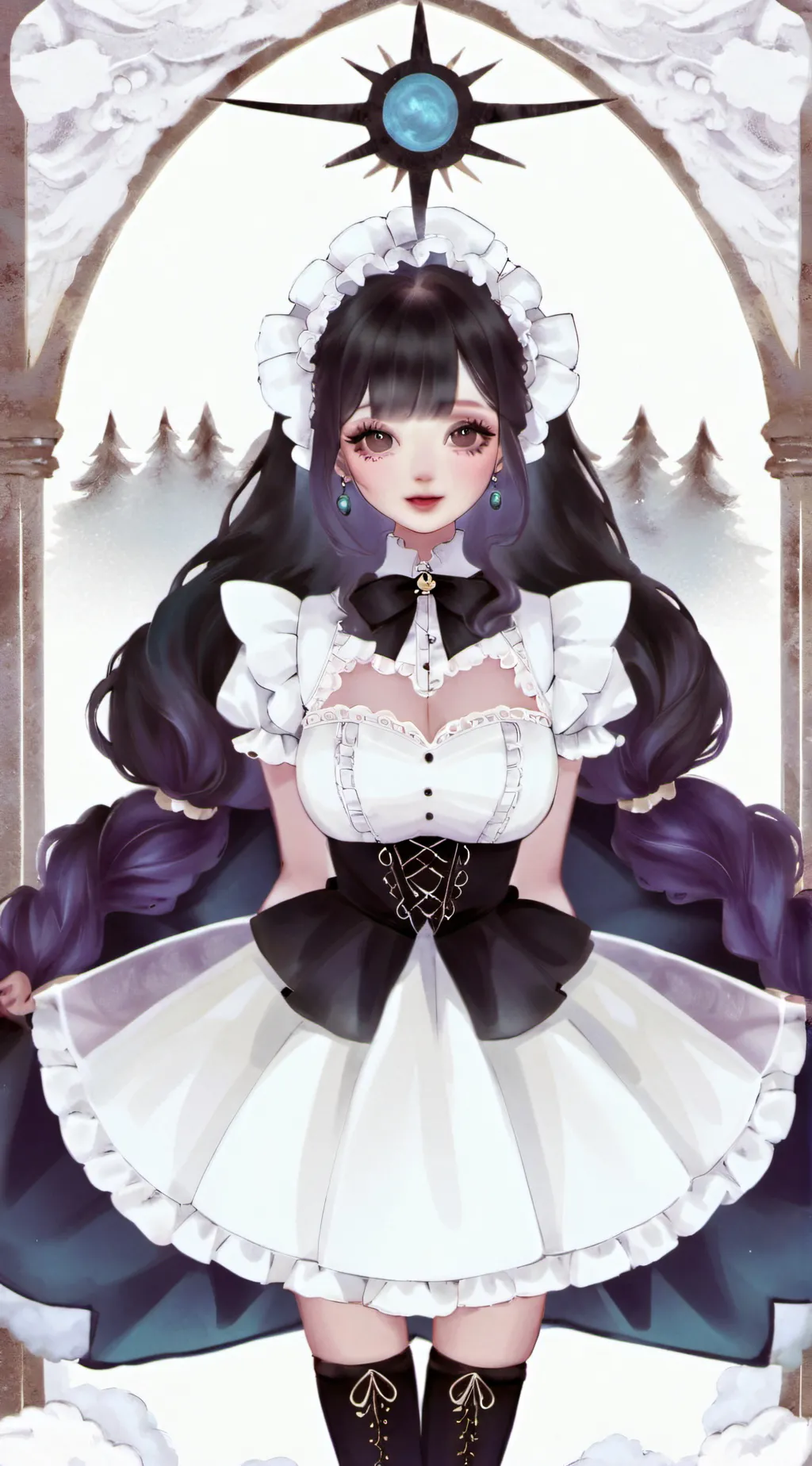 ai character: 𝚖𝚊𝚒𝚍 𝄞 background