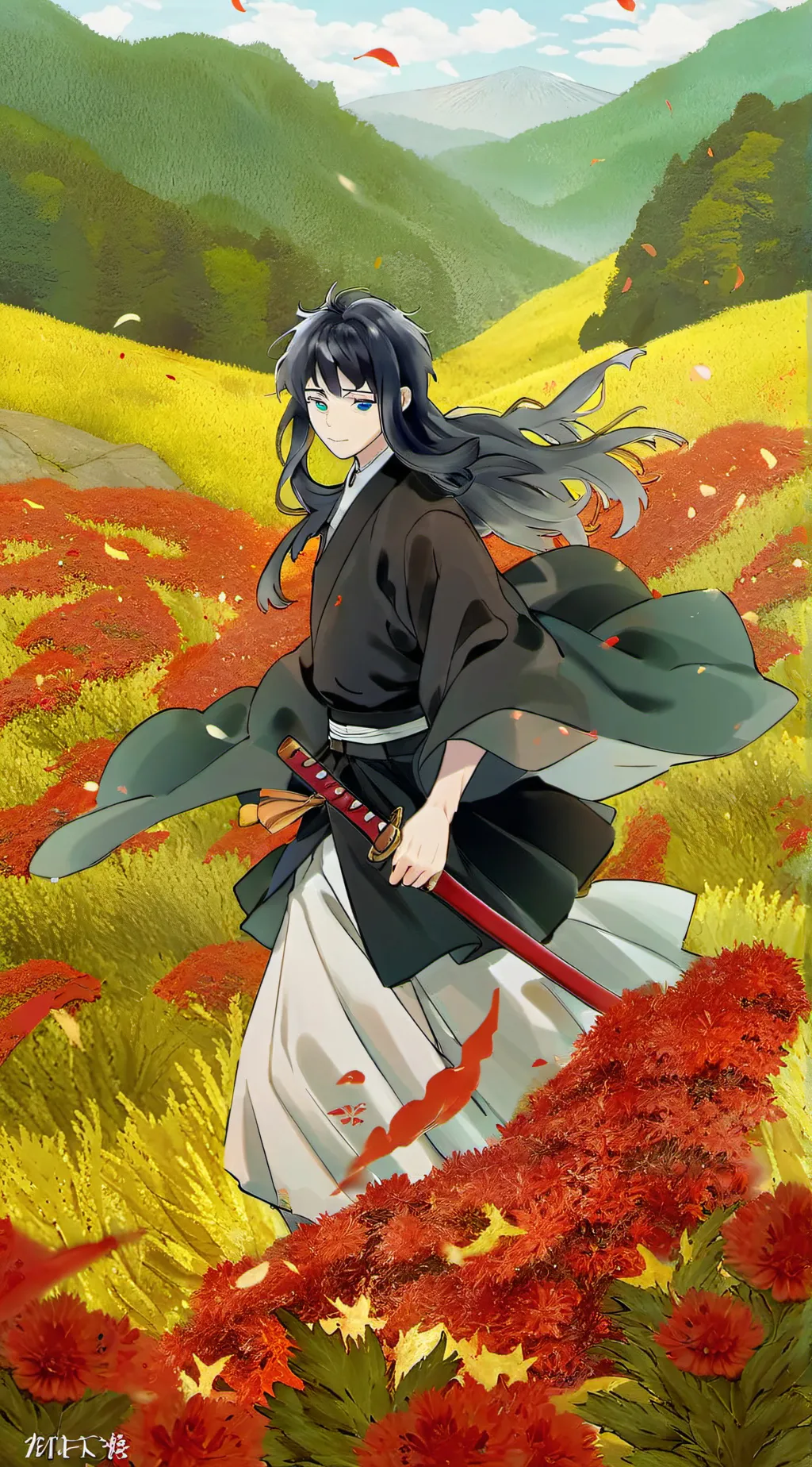 ai character: muichiros birthday background