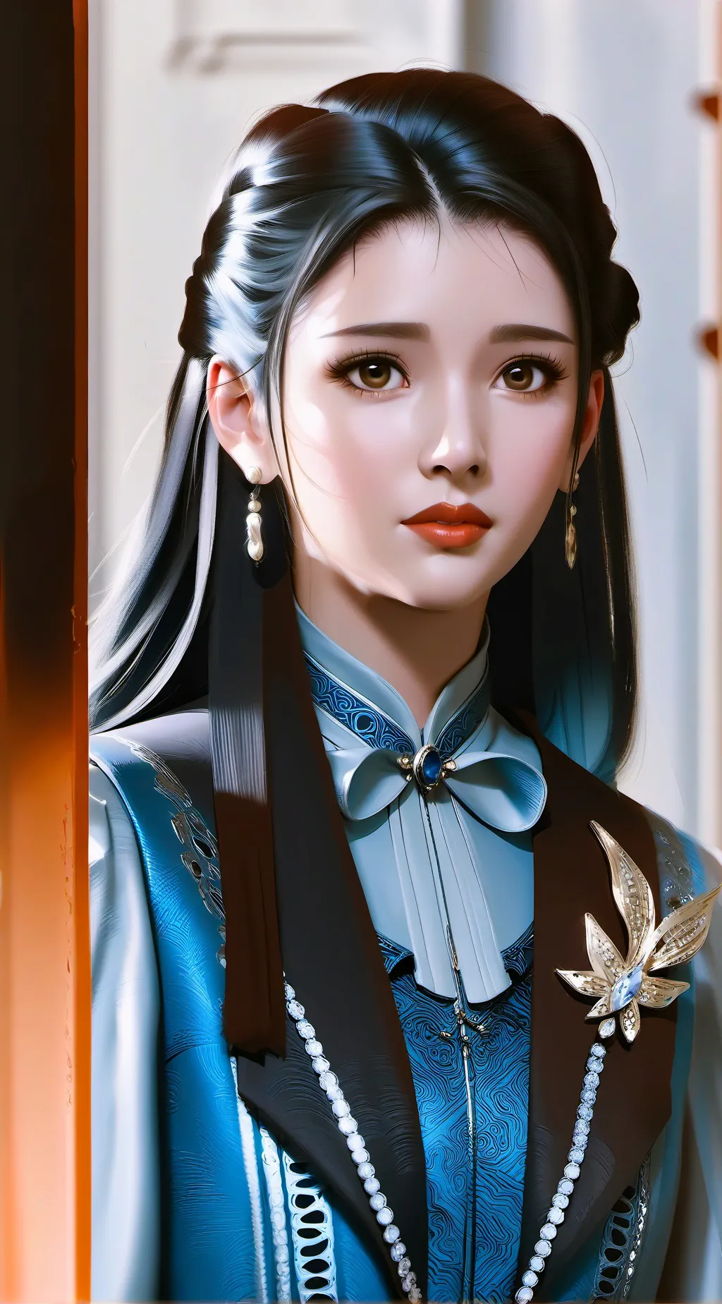 ai character: lady raven  background