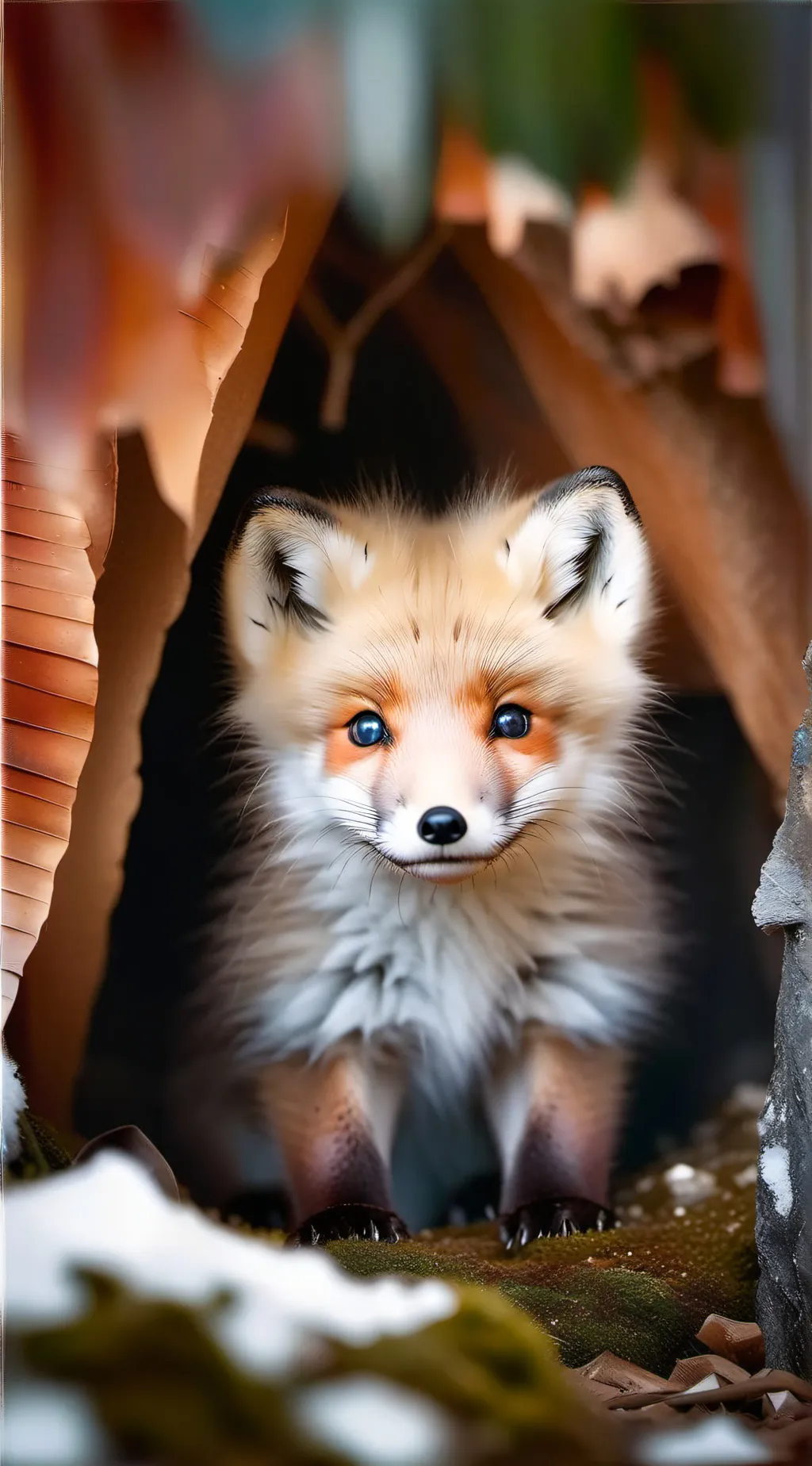 ai character: Baby fox background