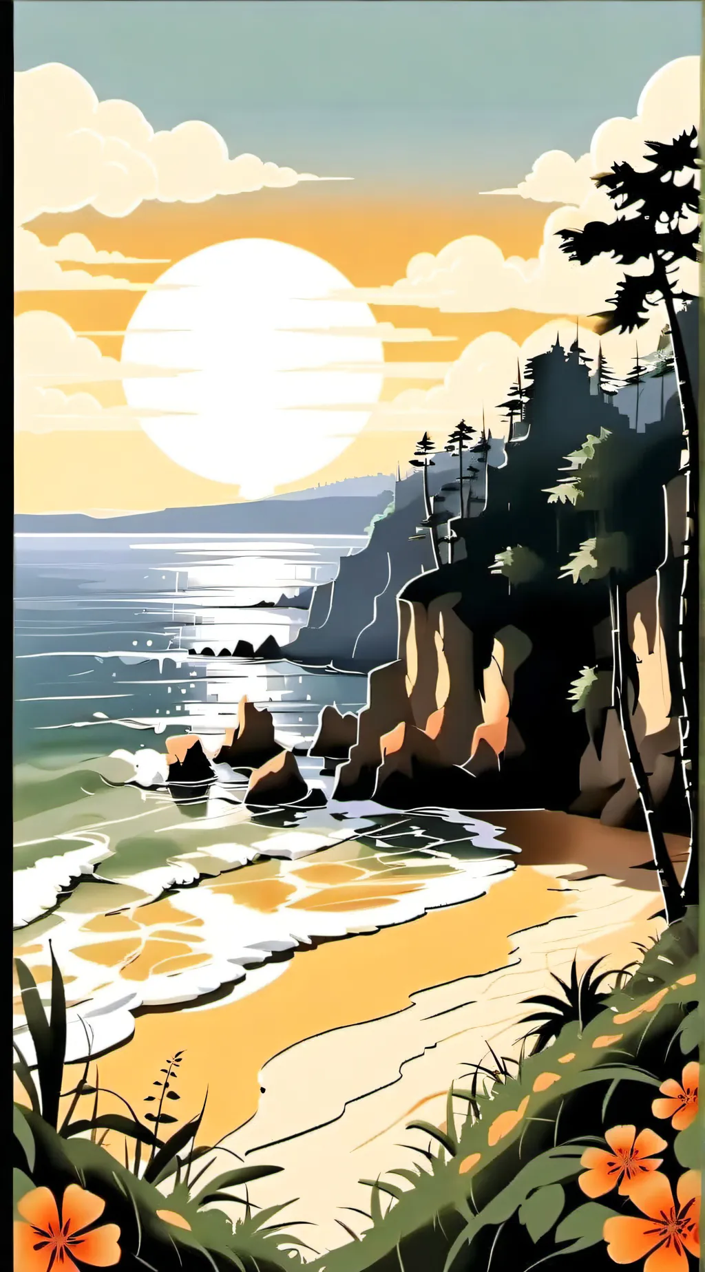 ai character: FPE beach★♪ background